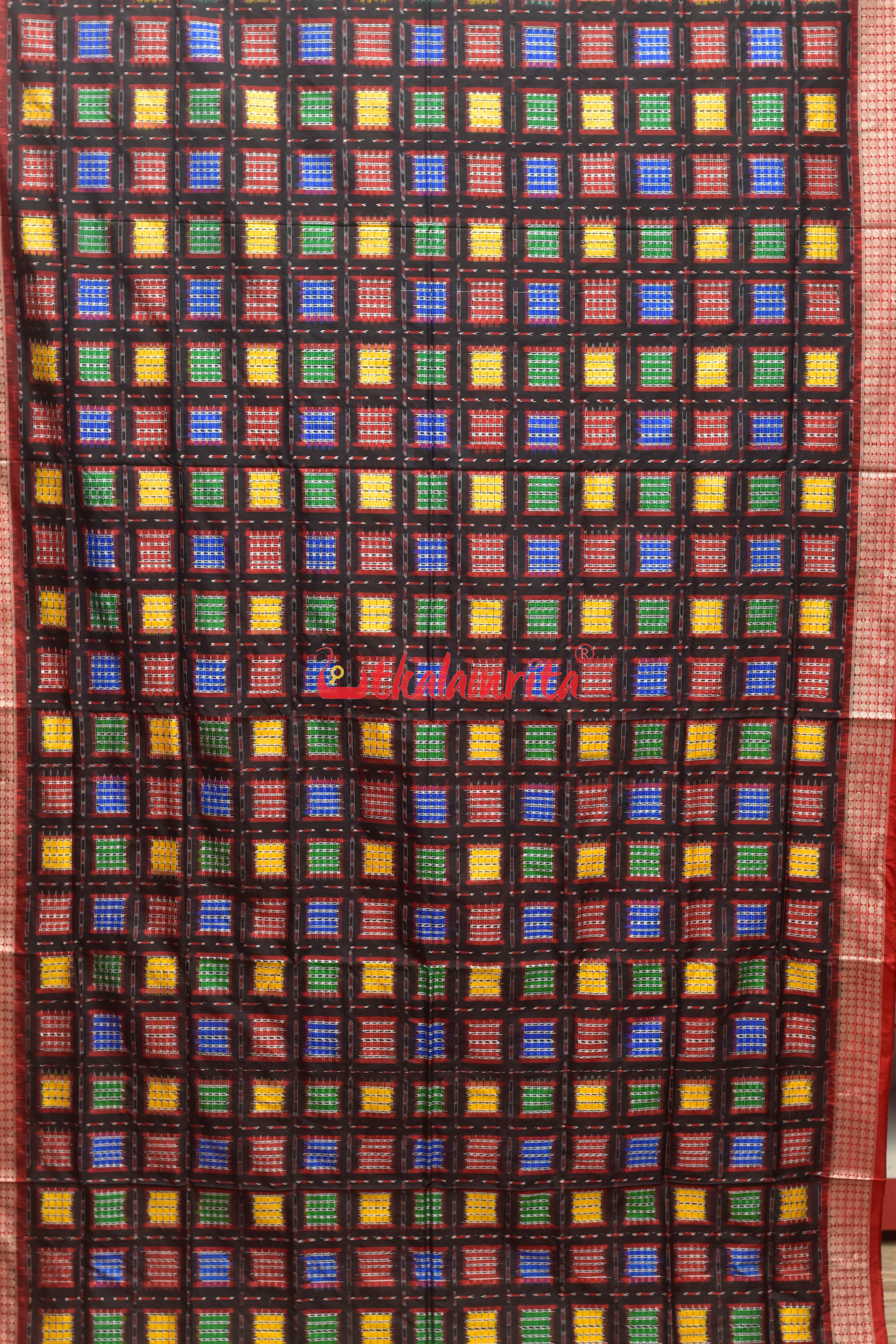 Black Mini Aswini Sambalpuri Silk Saree