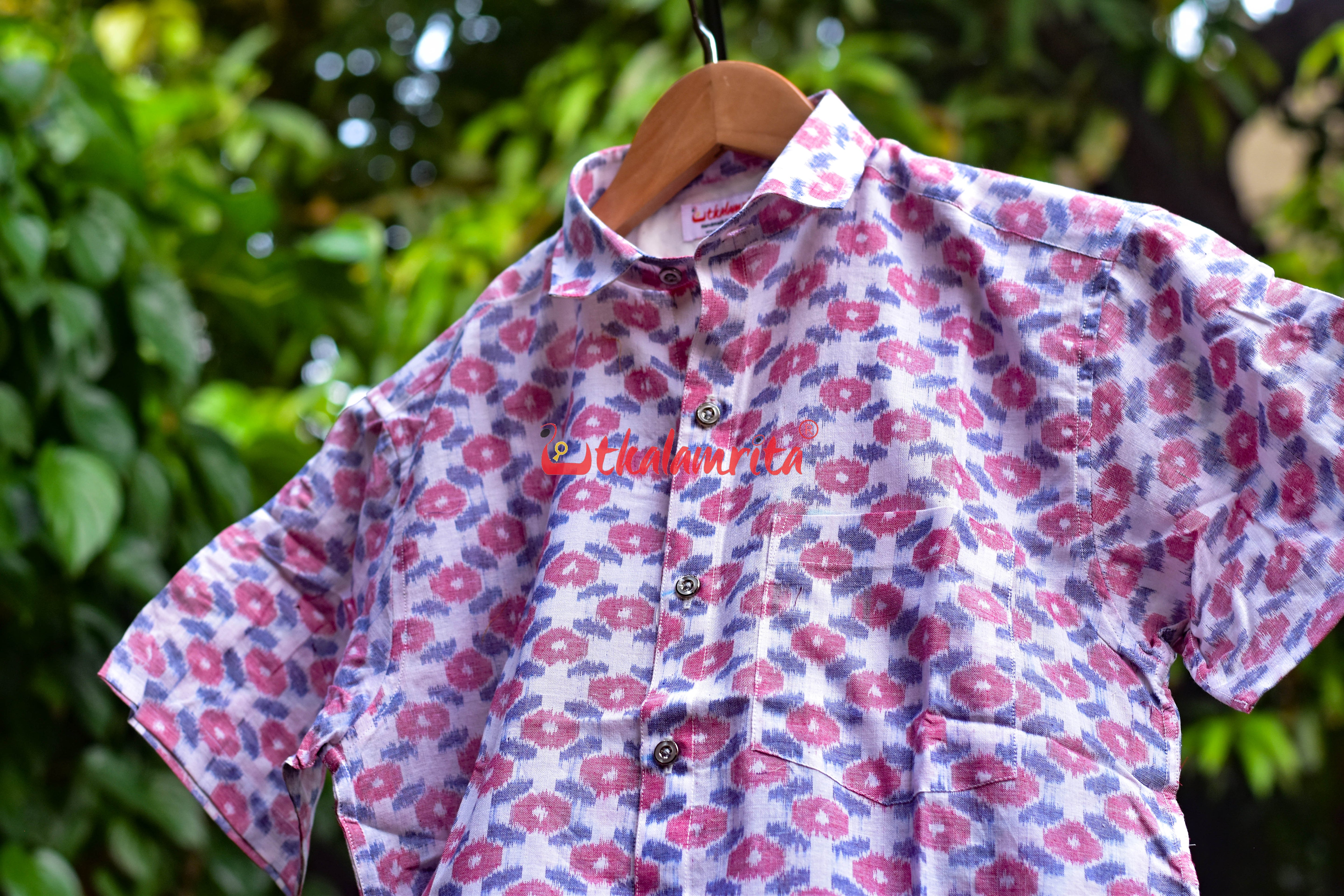 White Red Cross Bubbles (Mens' Half Shirt)