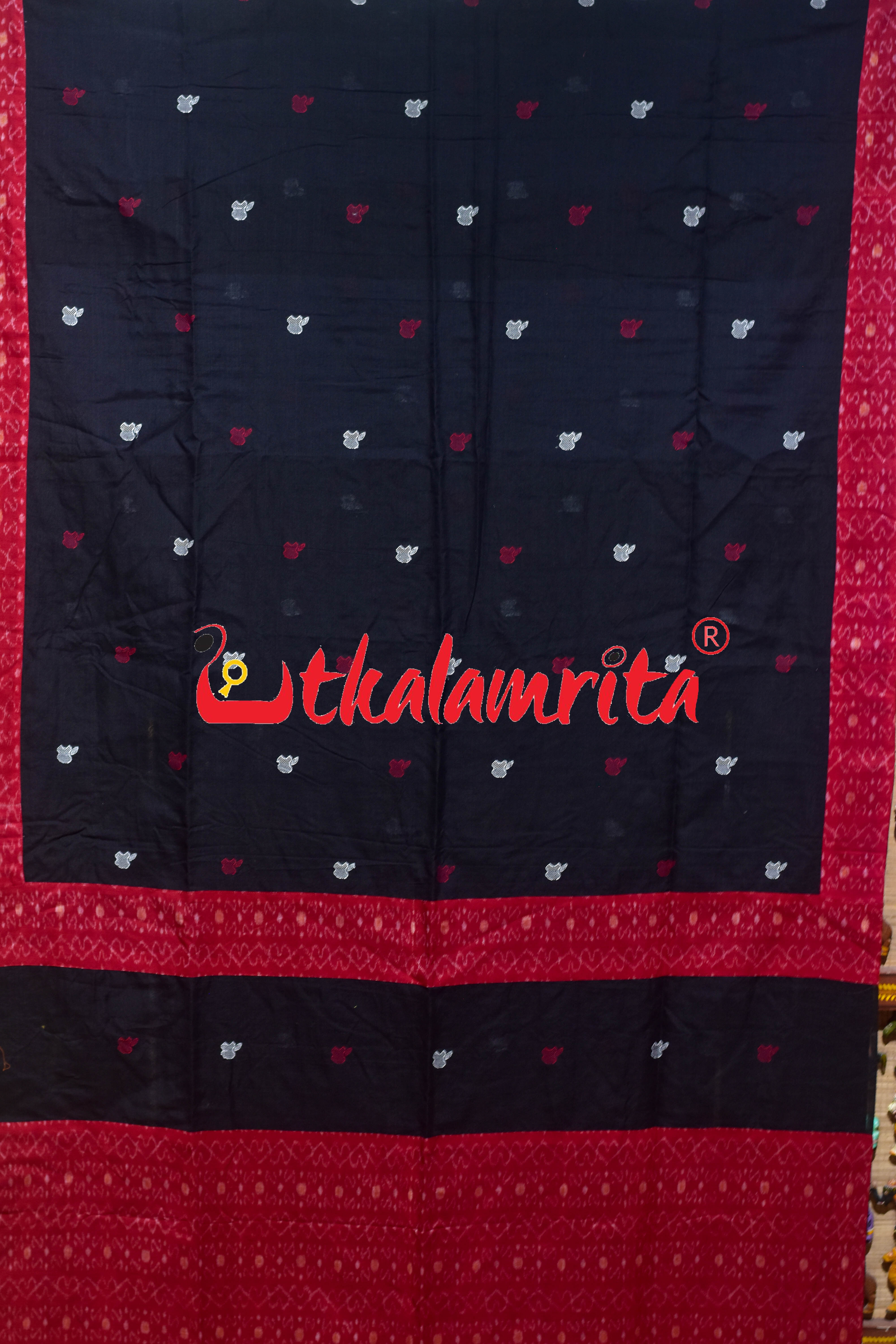 Black Apple Design S Bandha Designer Cotton Saree