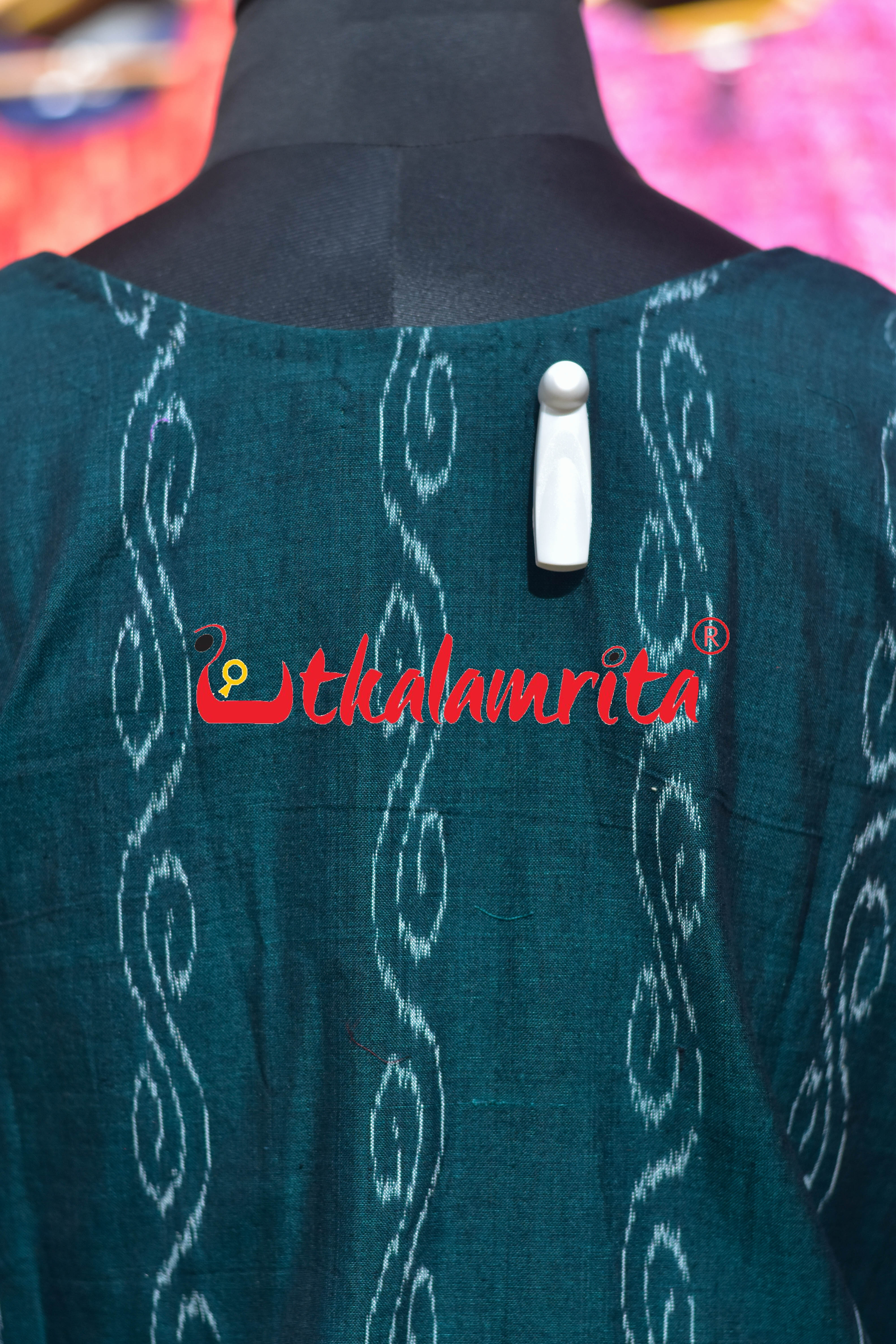 Bottle Green Anjimala Maroon Lata (ladies' Short Kurta)