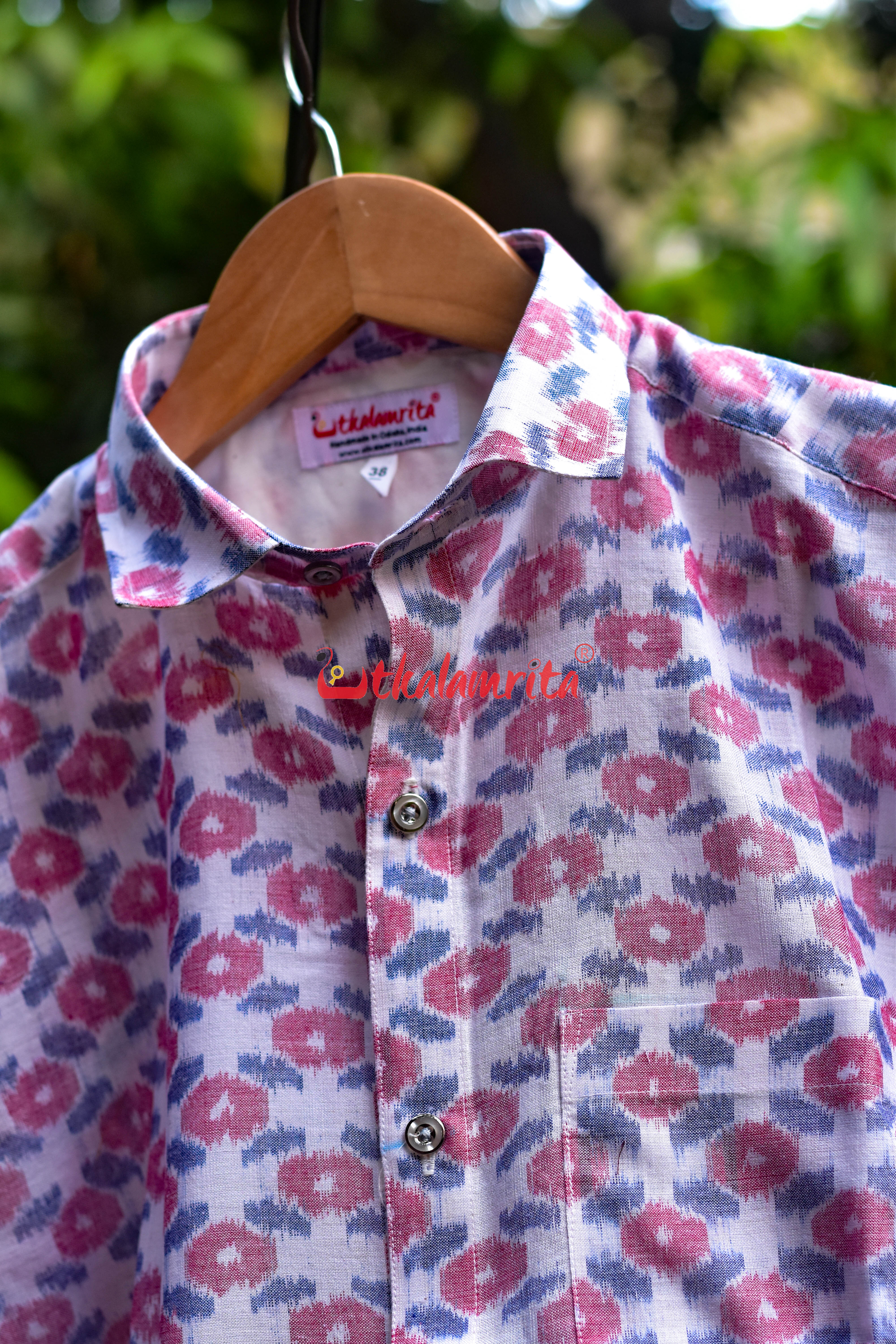 White Red Cross Bubbles (Mens' Half Shirt)
