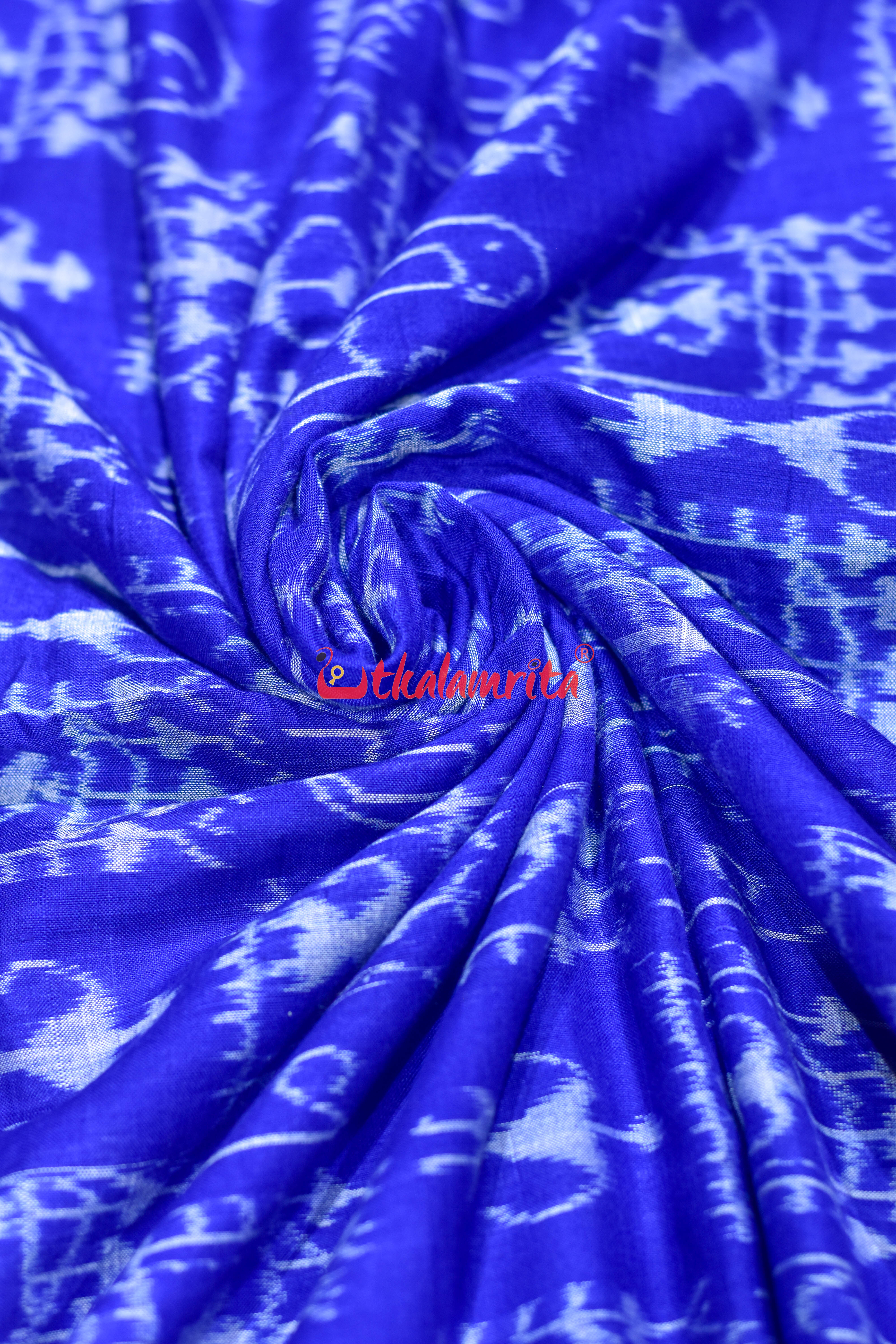 Blue Elephant Tribals Sambalpuri Cotton (Fabric)