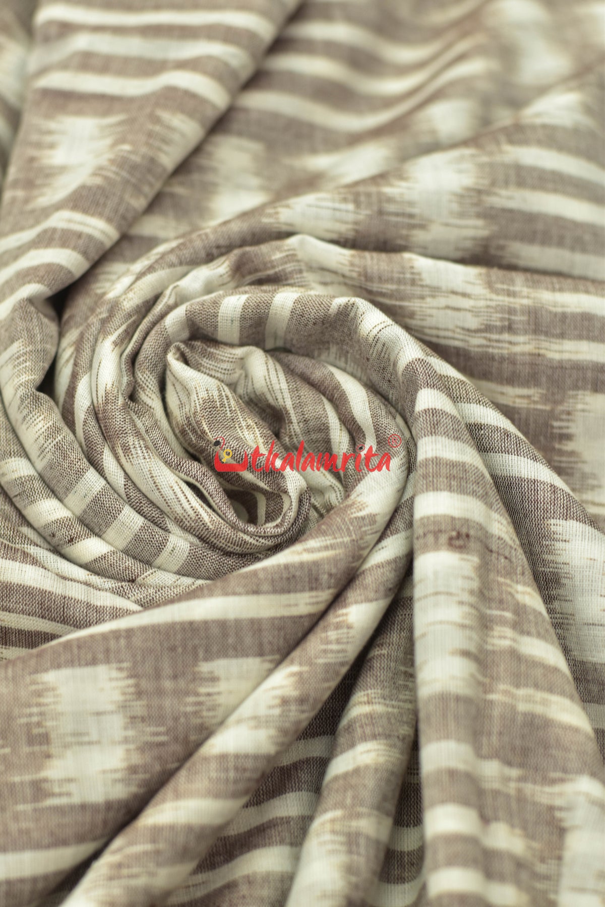 White and Coffee Bandha Cotton (Fabric)