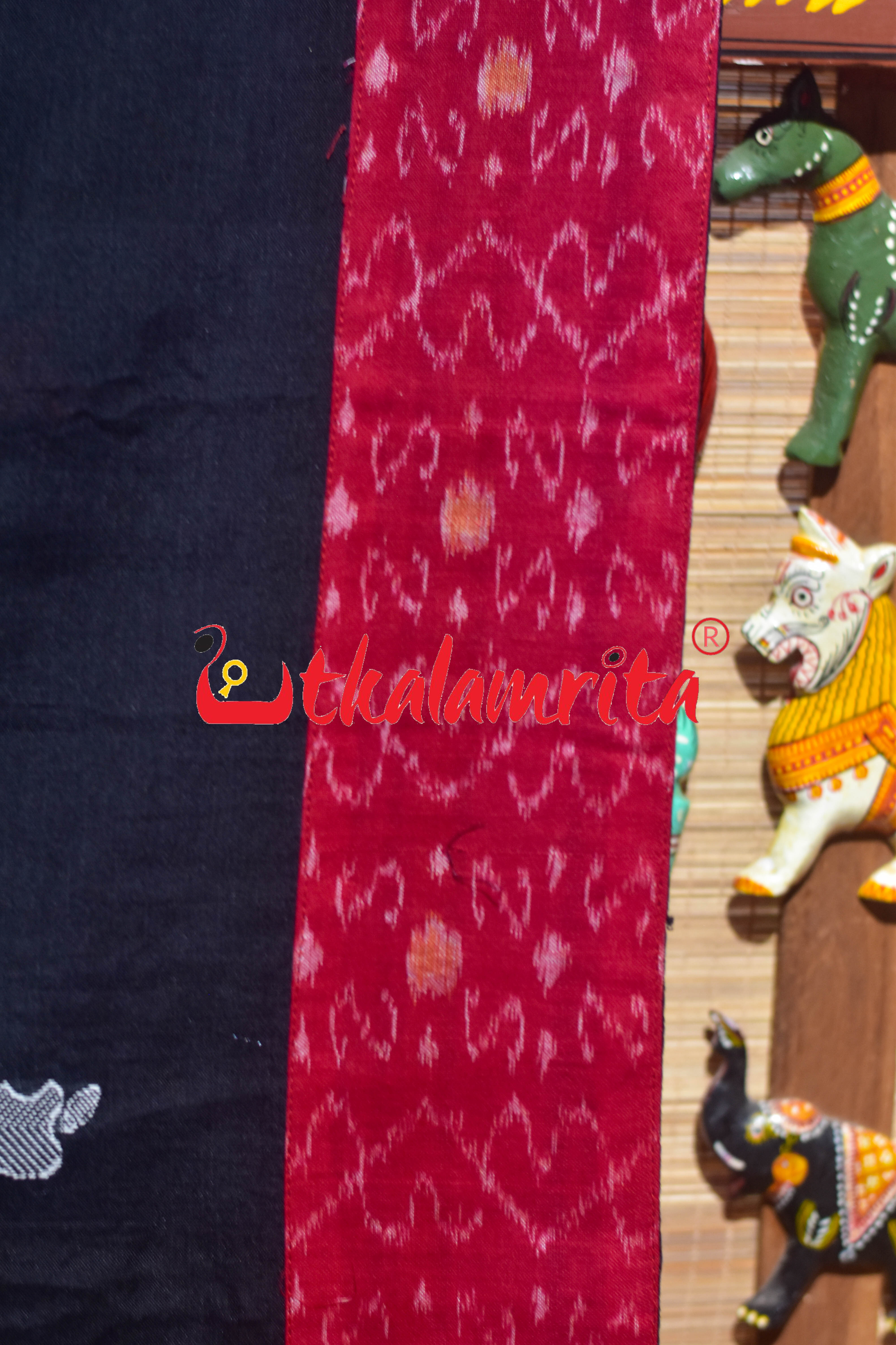 Black Apple Design S Bandha Designer Cotton Saree