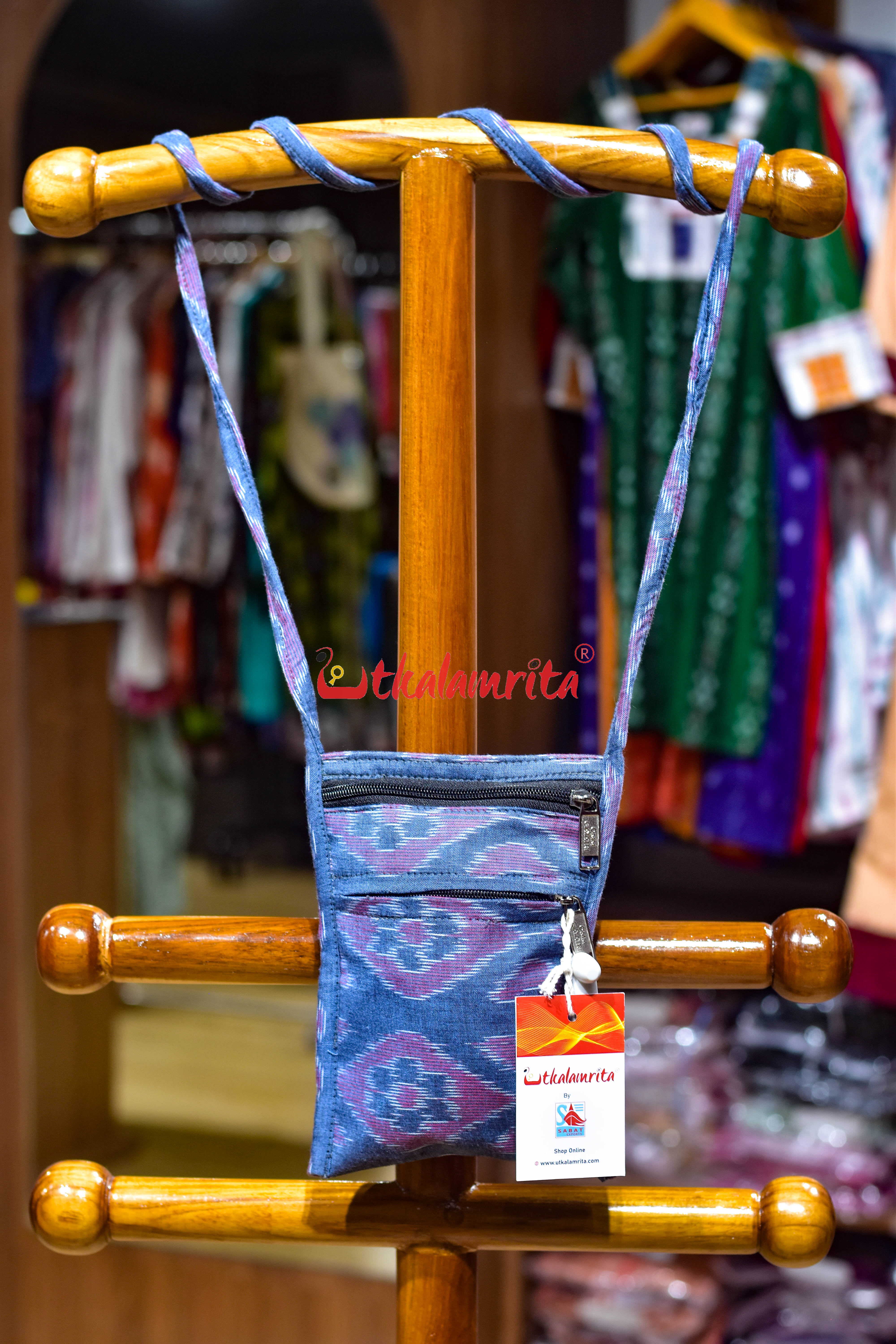 Cloud Grey Mobile Sling Bag