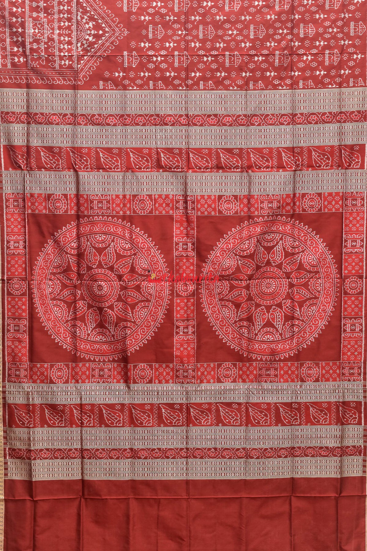 Maroon Home Tribals Sambalpuri Silk Saree