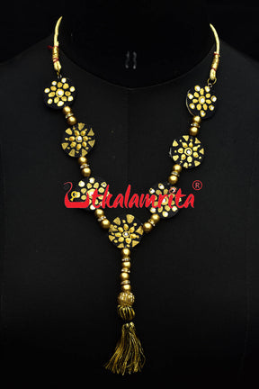 Golden In Black Beauty Long Necklace Set