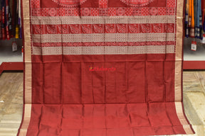 Maroon Home Tribals Sambalpuri Silk Saree