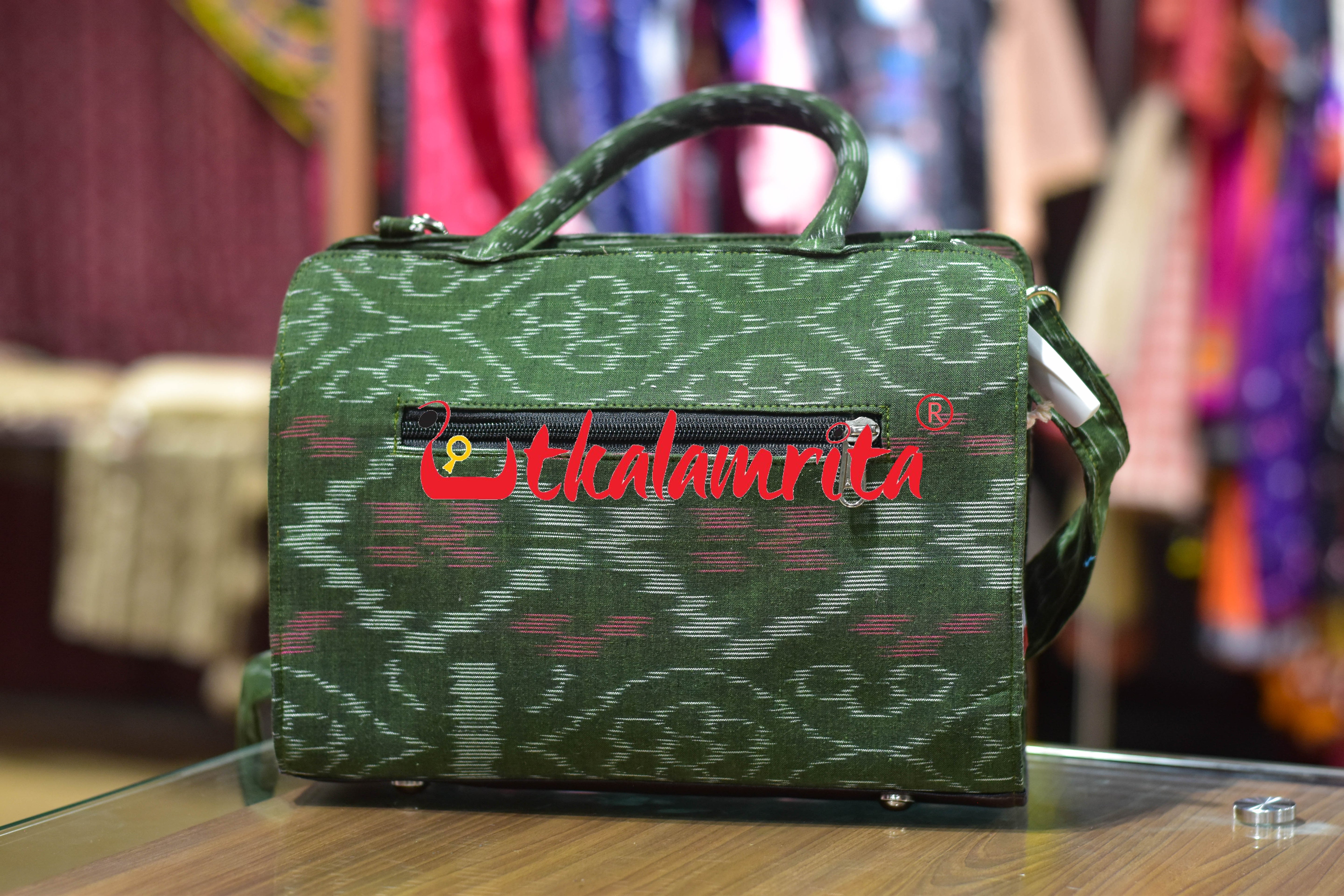 Mehendi Flower Tetris Medium Vanity Bag