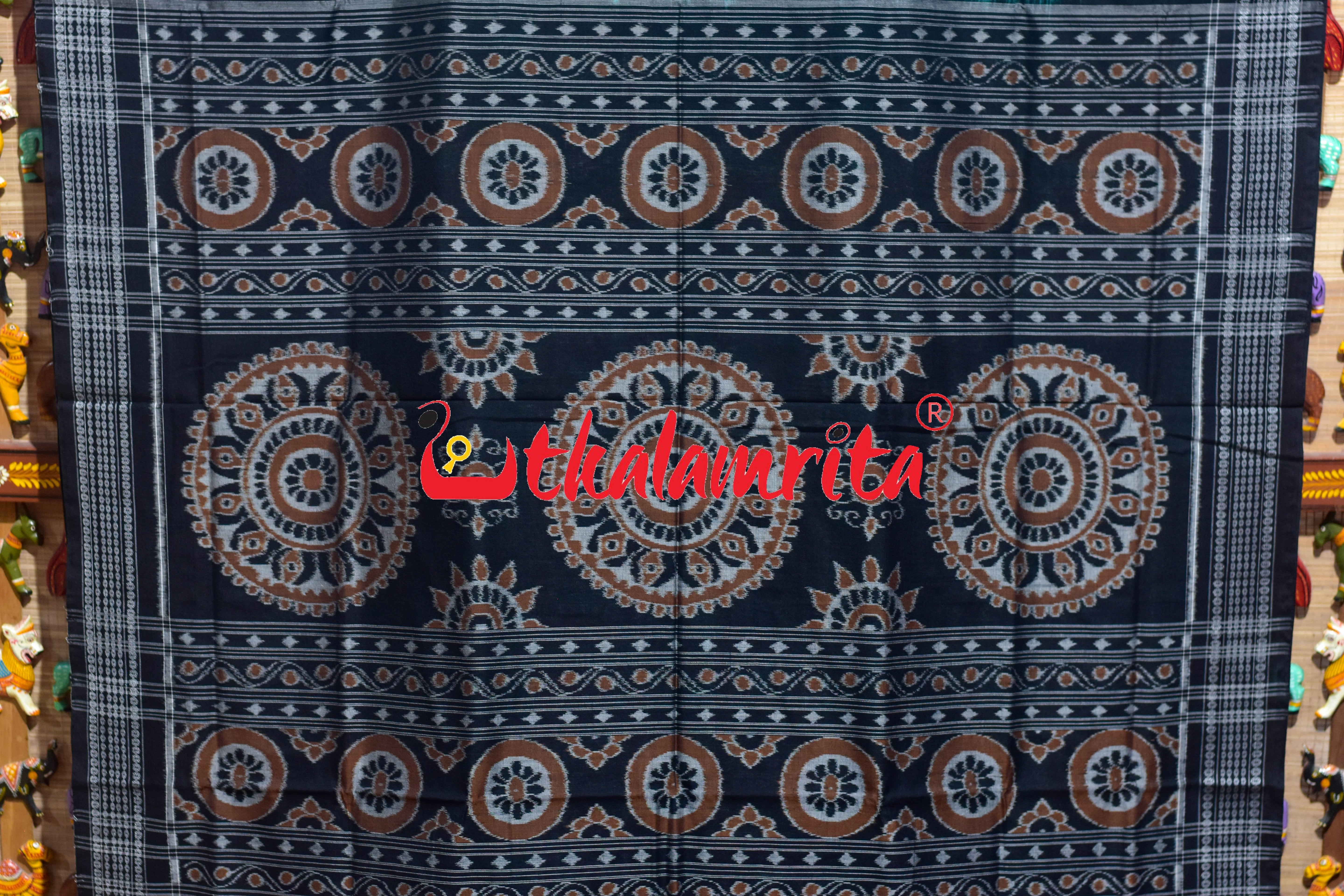 Green Black Tribal Sambalpuri Cotton Saree