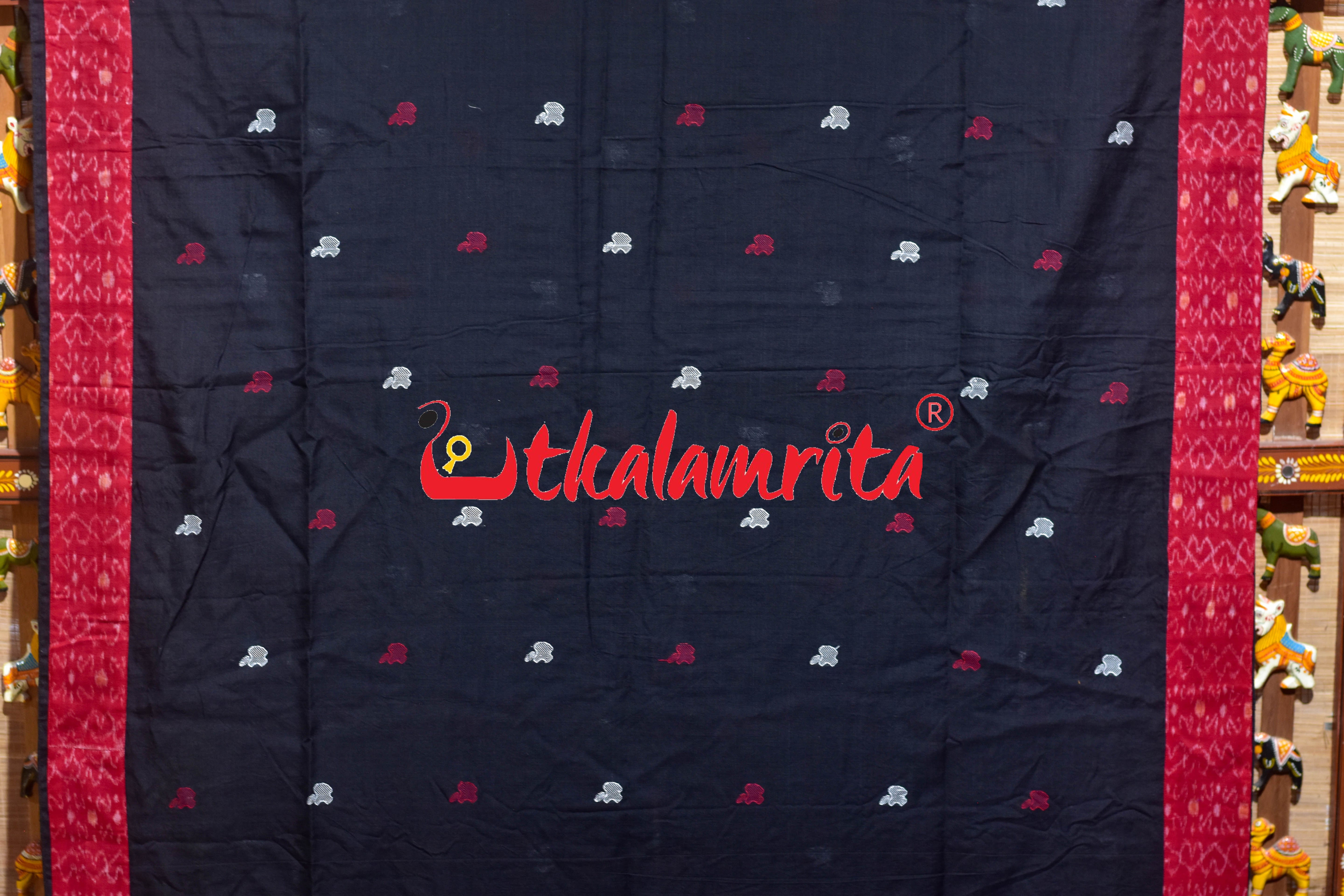 Black Apple Design S Bandha Designer Cotton Saree