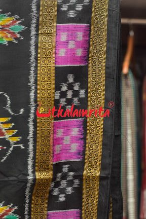 Black Pasapali Border Nabarangi Silk Saree