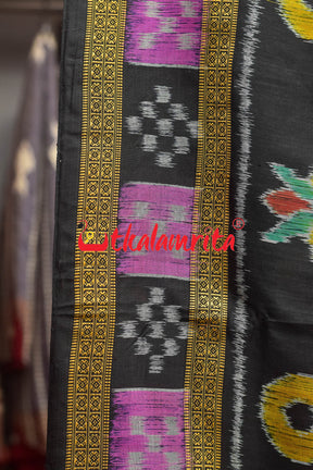 Black Pasapali Border Nabarangi Silk Saree