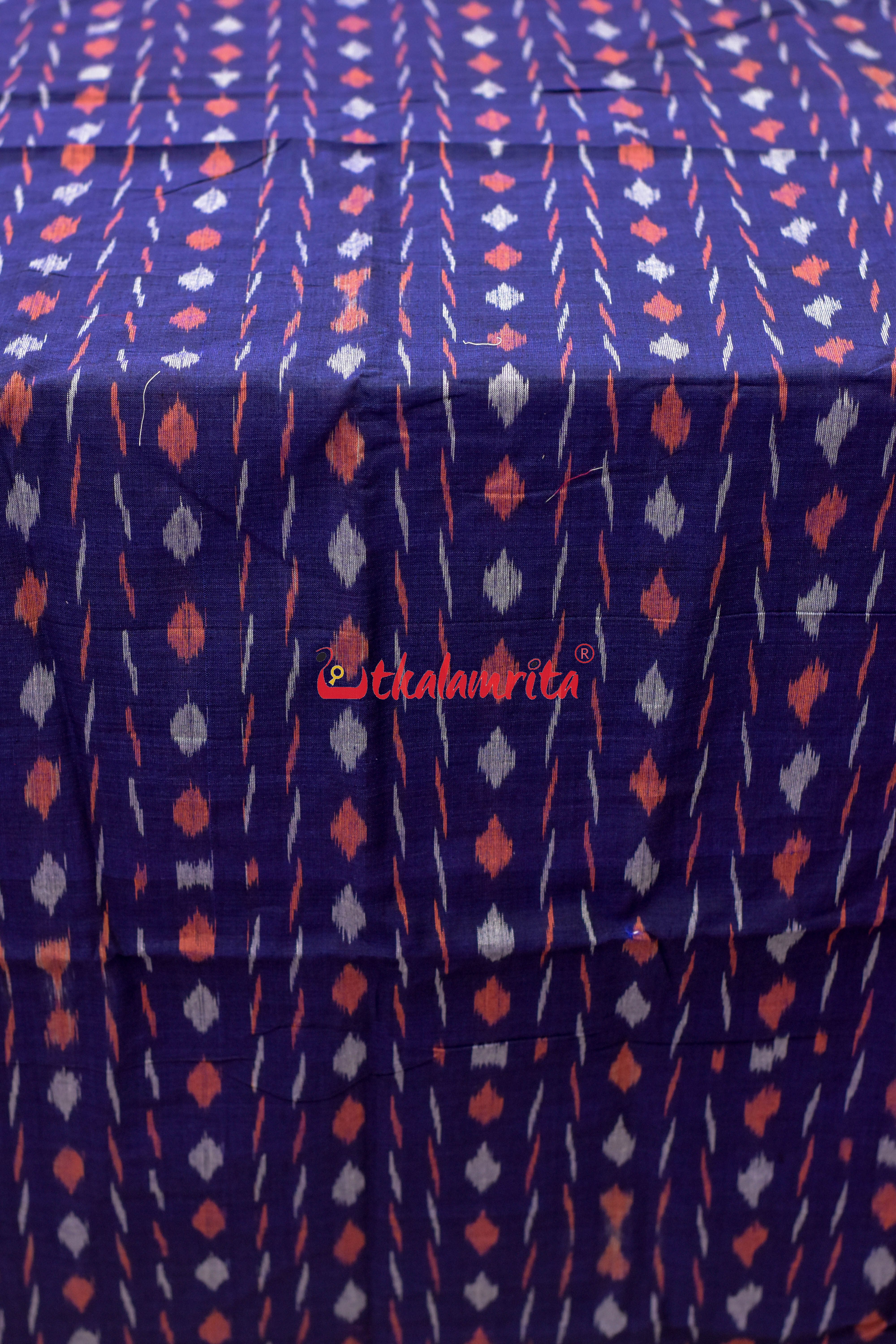 Navy Blue Paper Design Cotton (Fabric)