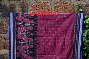 Check Flowers Maroon Mayura Scott (Dupatta)