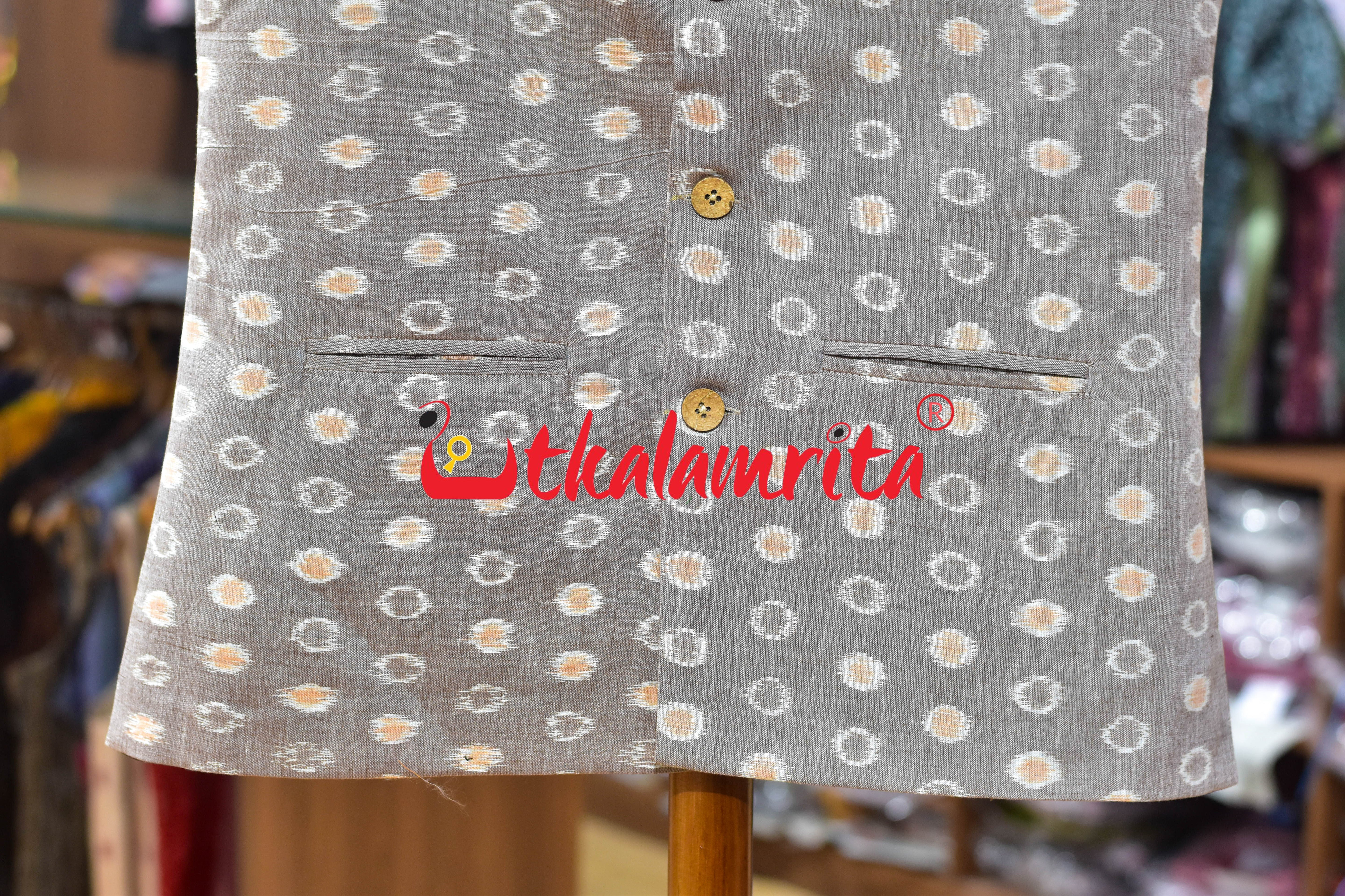 Vintage Beige Bubbles Ikat (Modi Jacket)