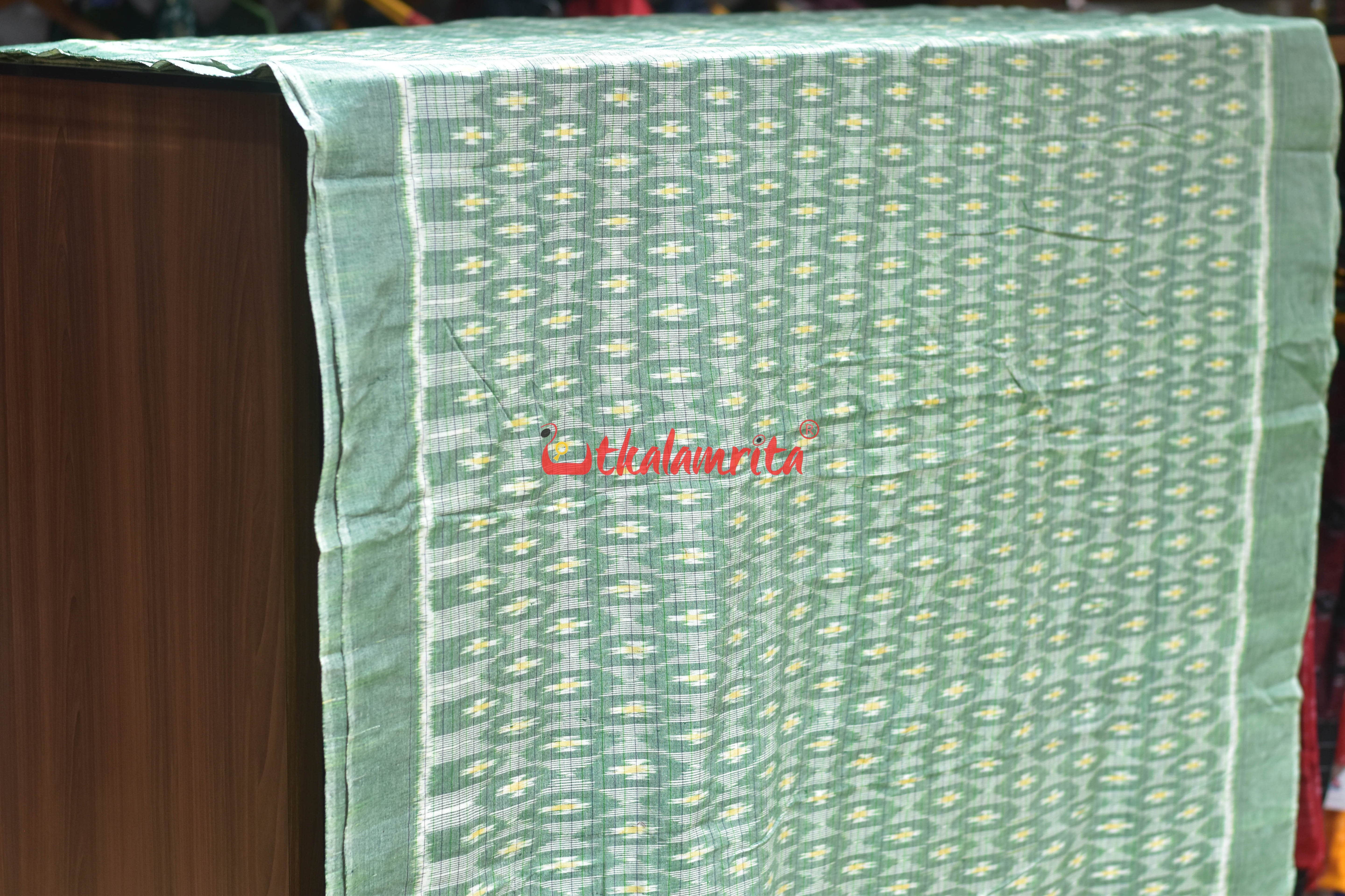 Mint Green Checks Star Cotton (Fabric)