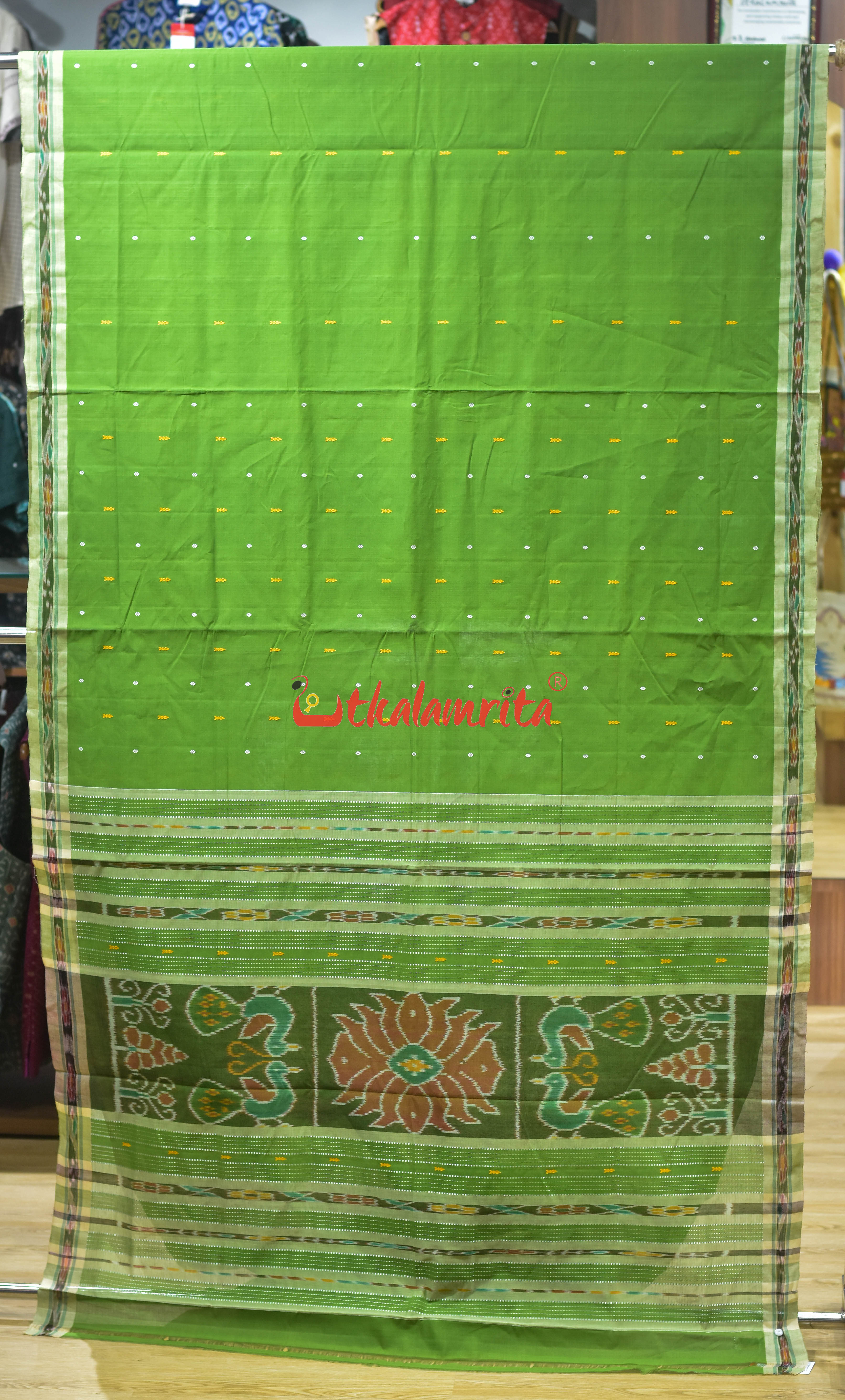 Mehndi Chandan Pittala Single Cotton Saree
