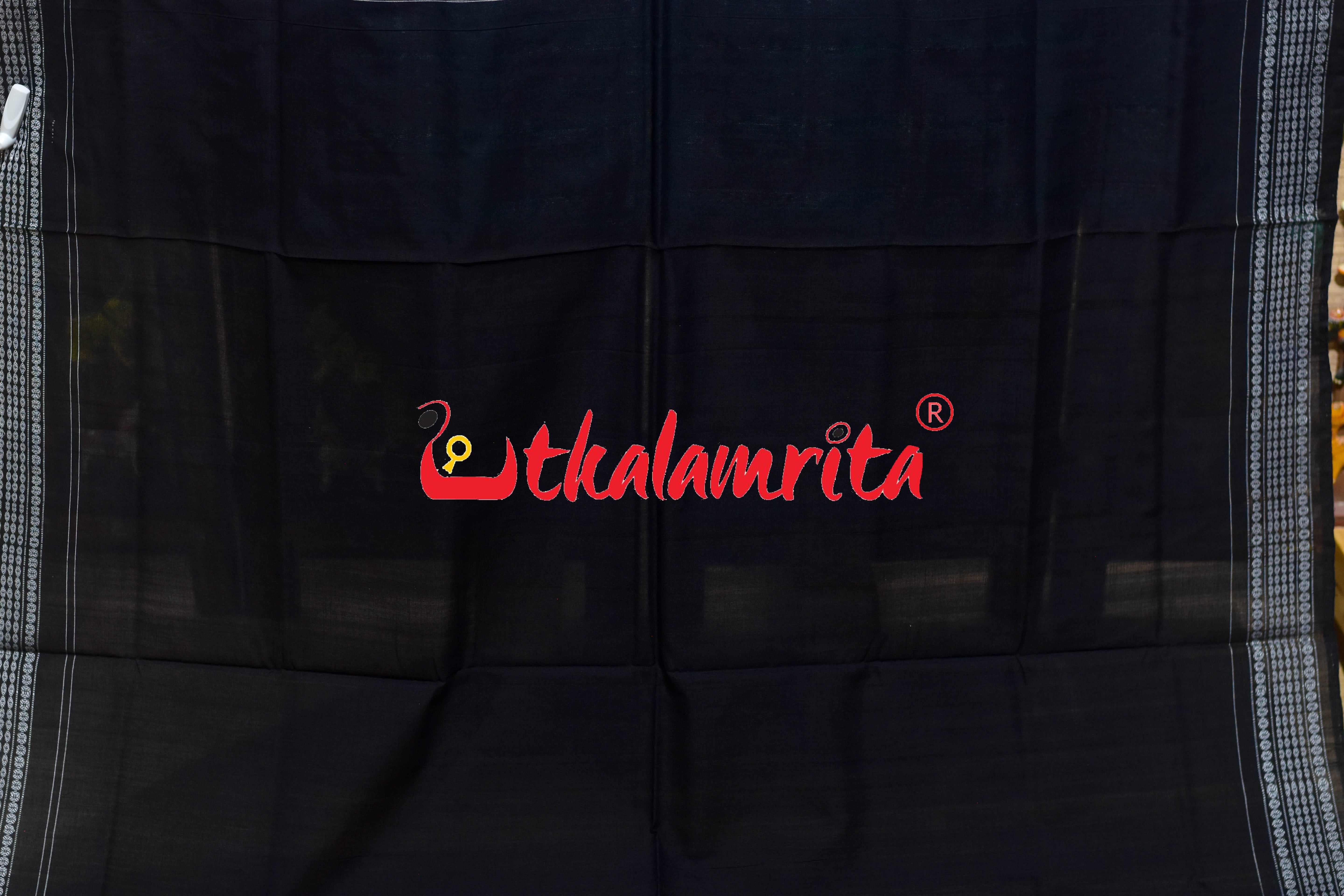 Green Black Tribal Sambalpuri Cotton Saree
