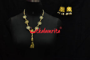 Golden In Black Beauty Long Necklace Set