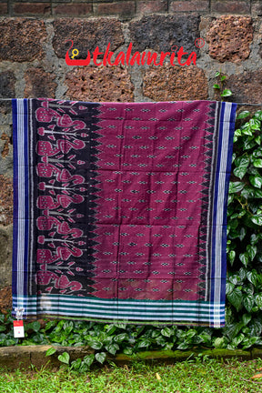 Check Flowers Maroon Mayura Scott (Dupatta)