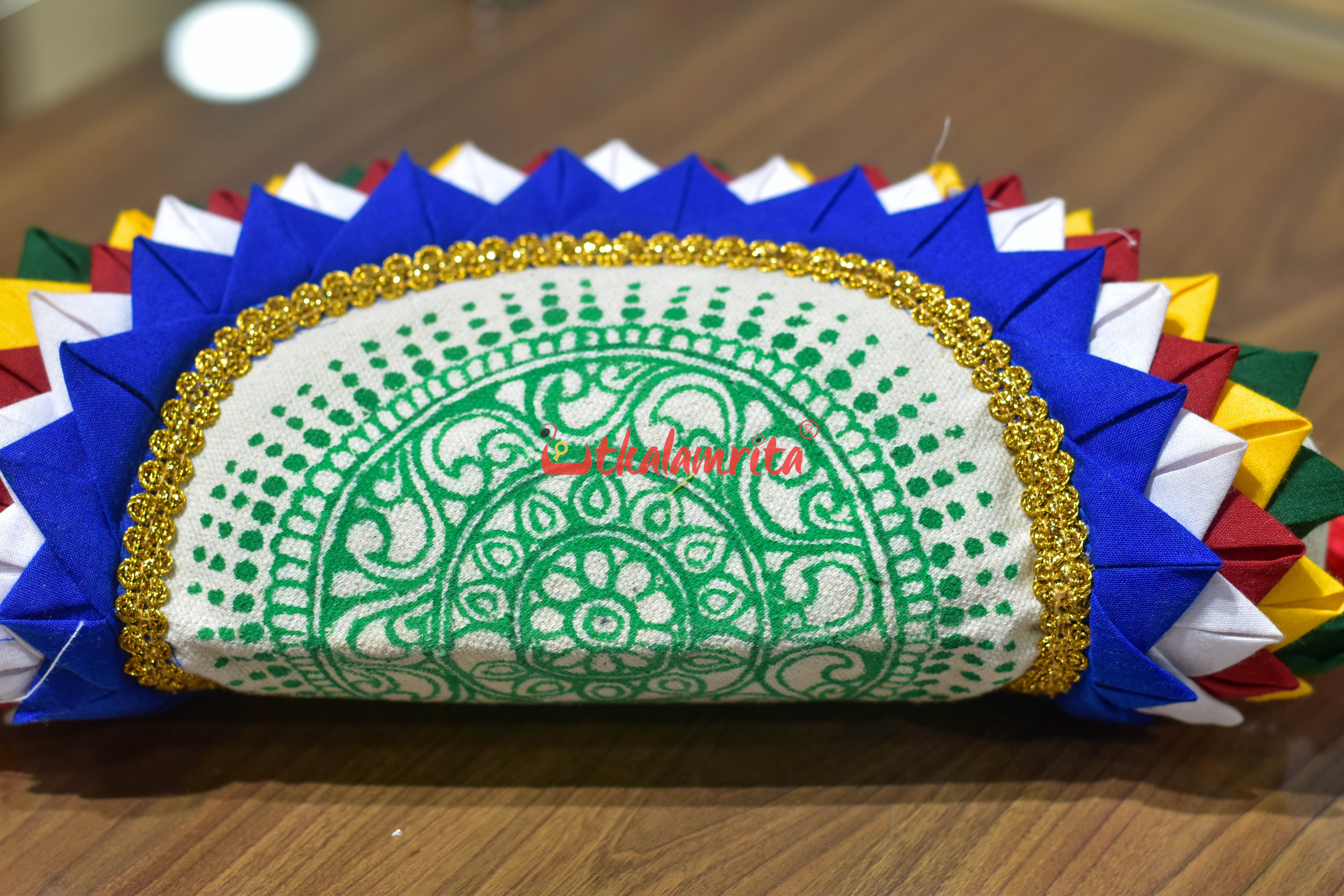 Green Jhoti Applique Hand Clutch