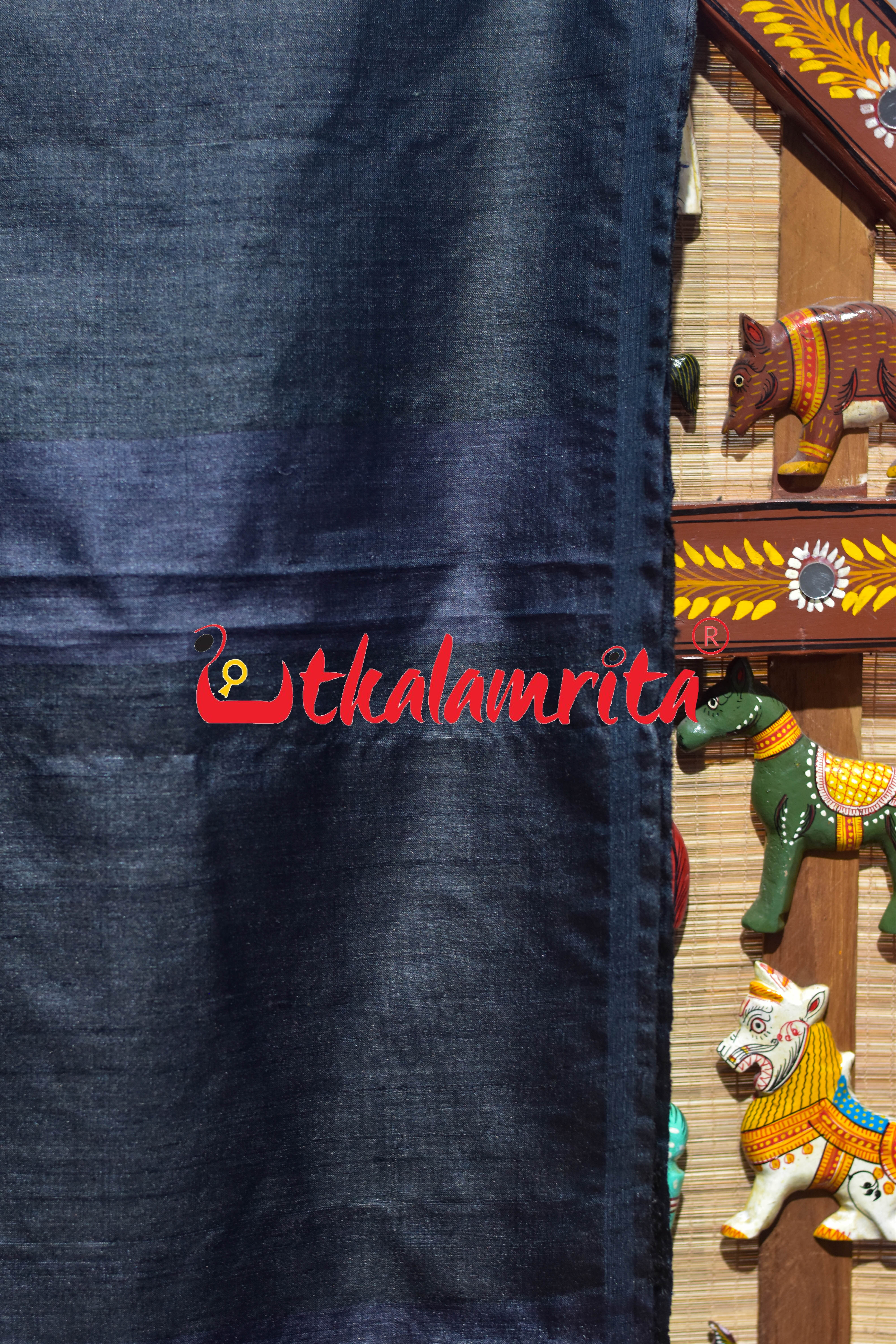 Black Ganjam Bomkai Inspired Gopalpur Tussar Saree