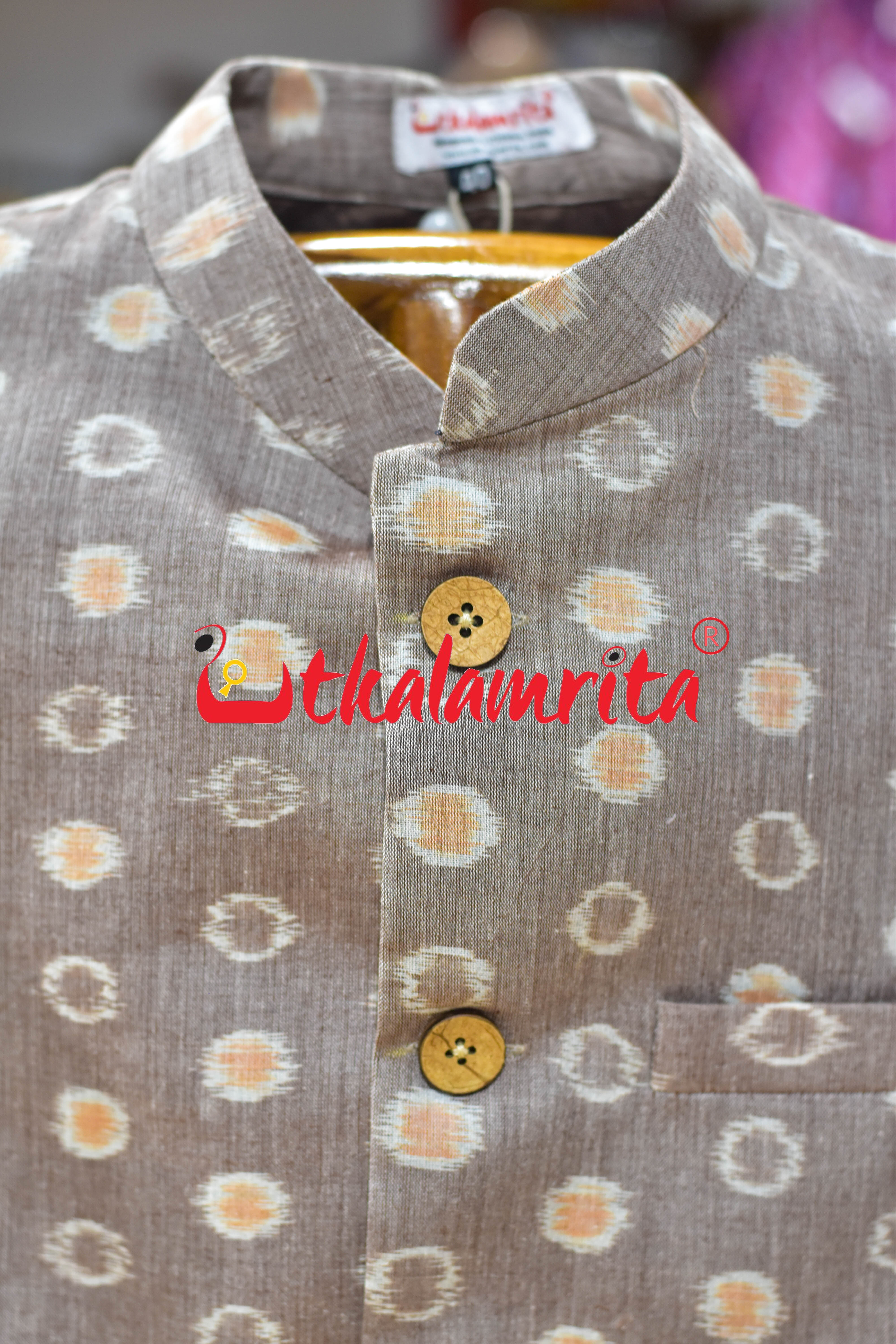 Vintage Beige Bubbles Ikat (Modi Jacket)