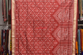 Maroon Home Tribals Sambalpuri Silk Saree