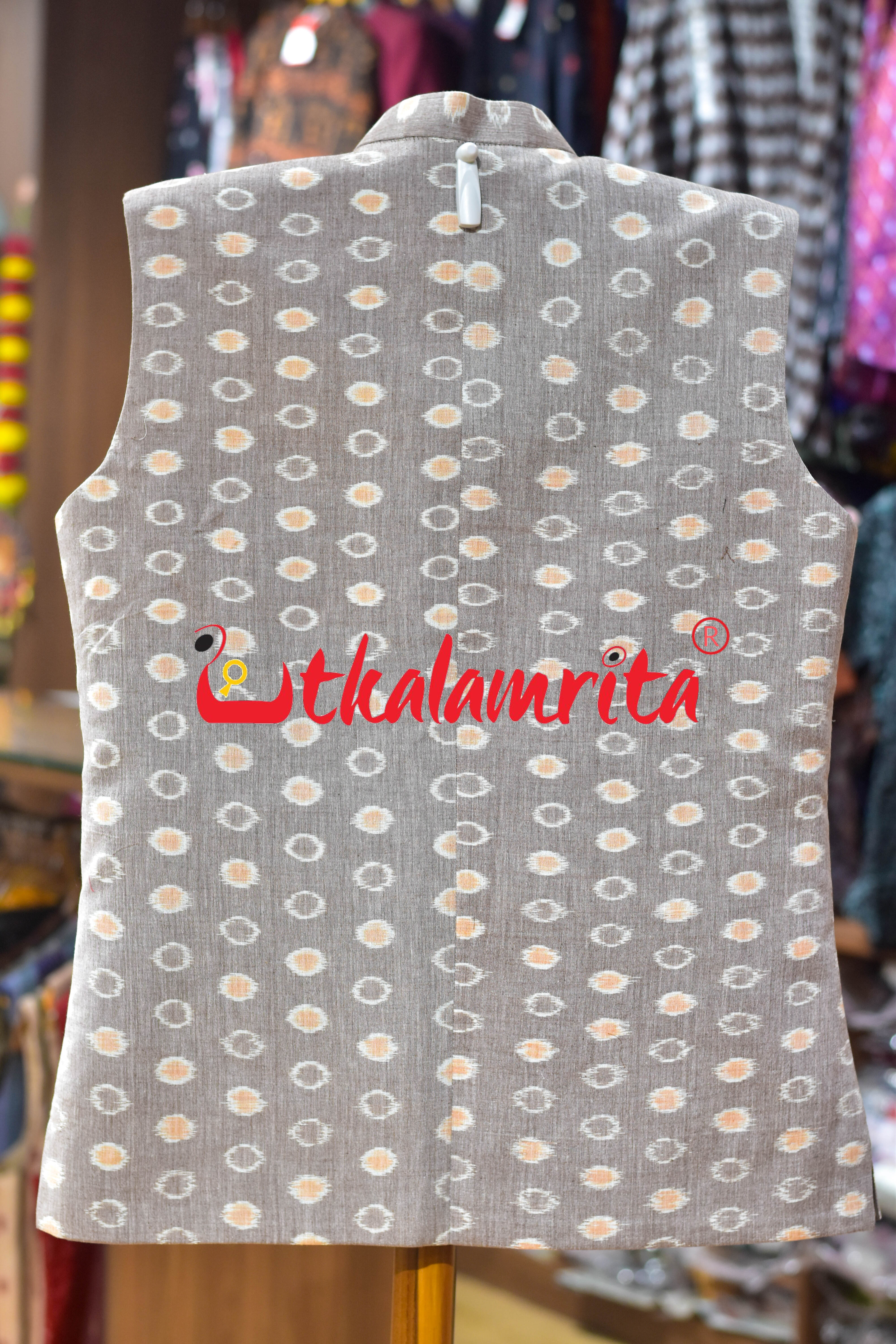 Vintage Beige Bubbles Ikat (Modi Jacket)