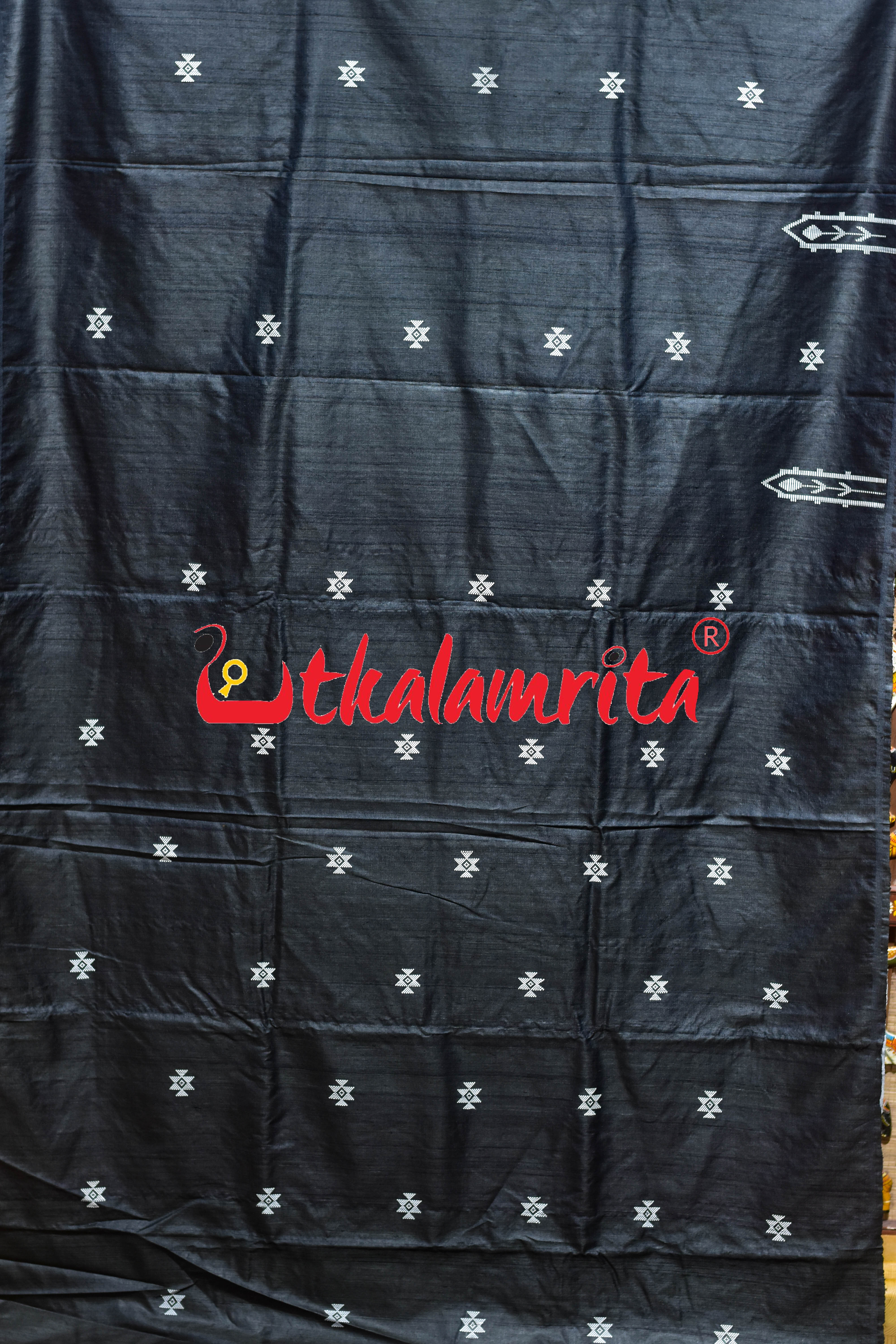 Black Ganjam Bomkai Inspired Gopalpur Tussar Saree