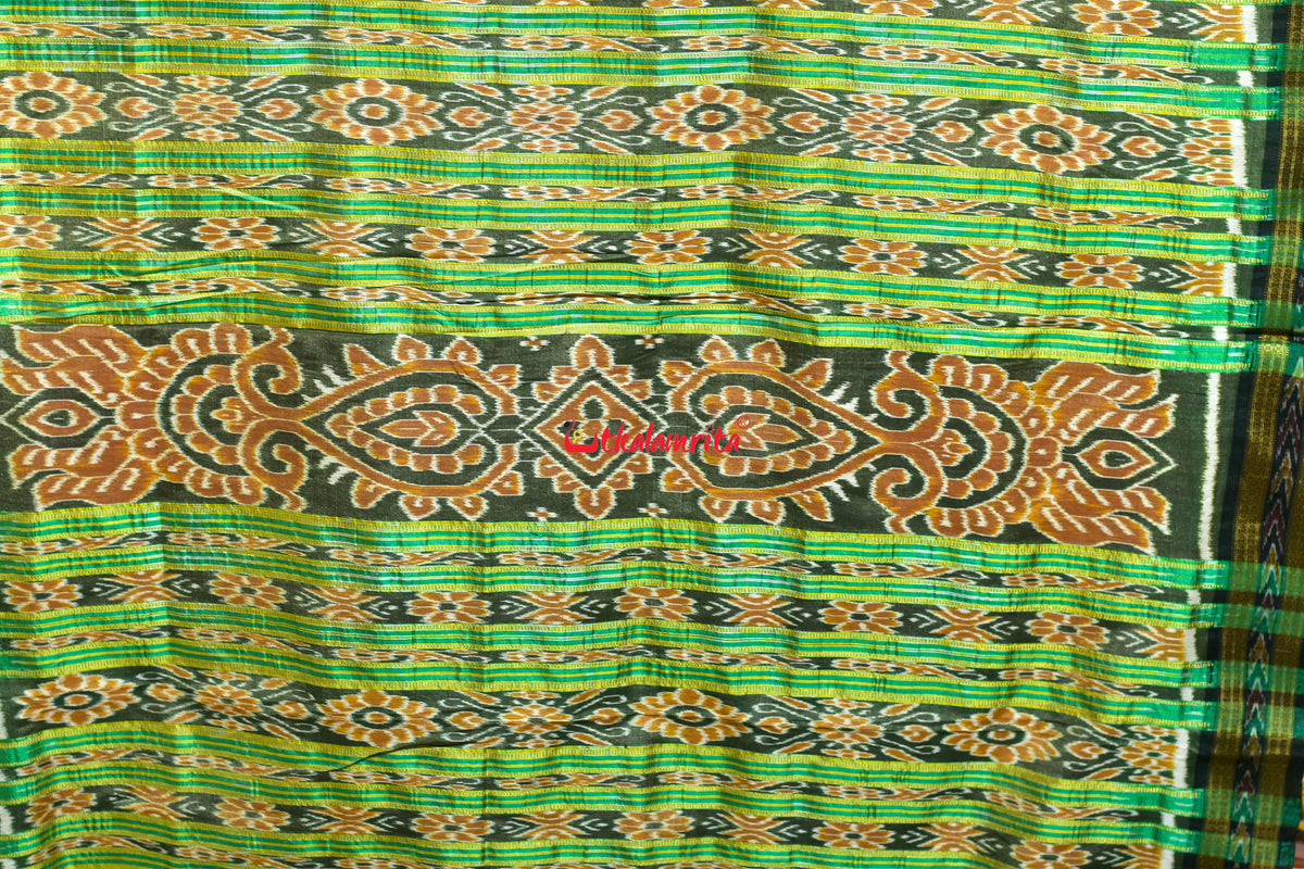 Dua Shade Purple Green Body Tribals Khandua Silk Saree