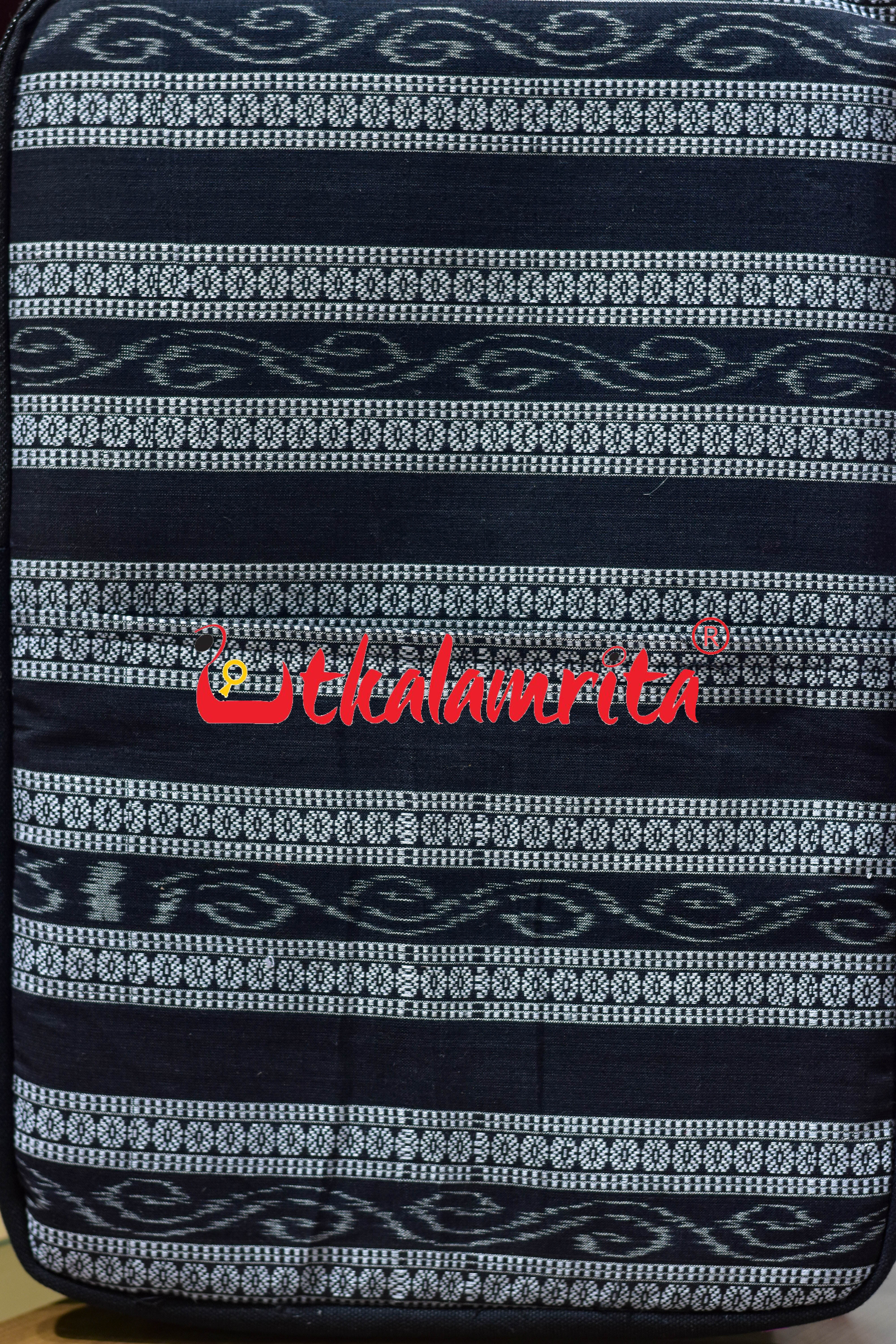 Black with Ikat Border Laptop Bag