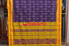 Jamun Tribal Phula Khandua Silk Saree