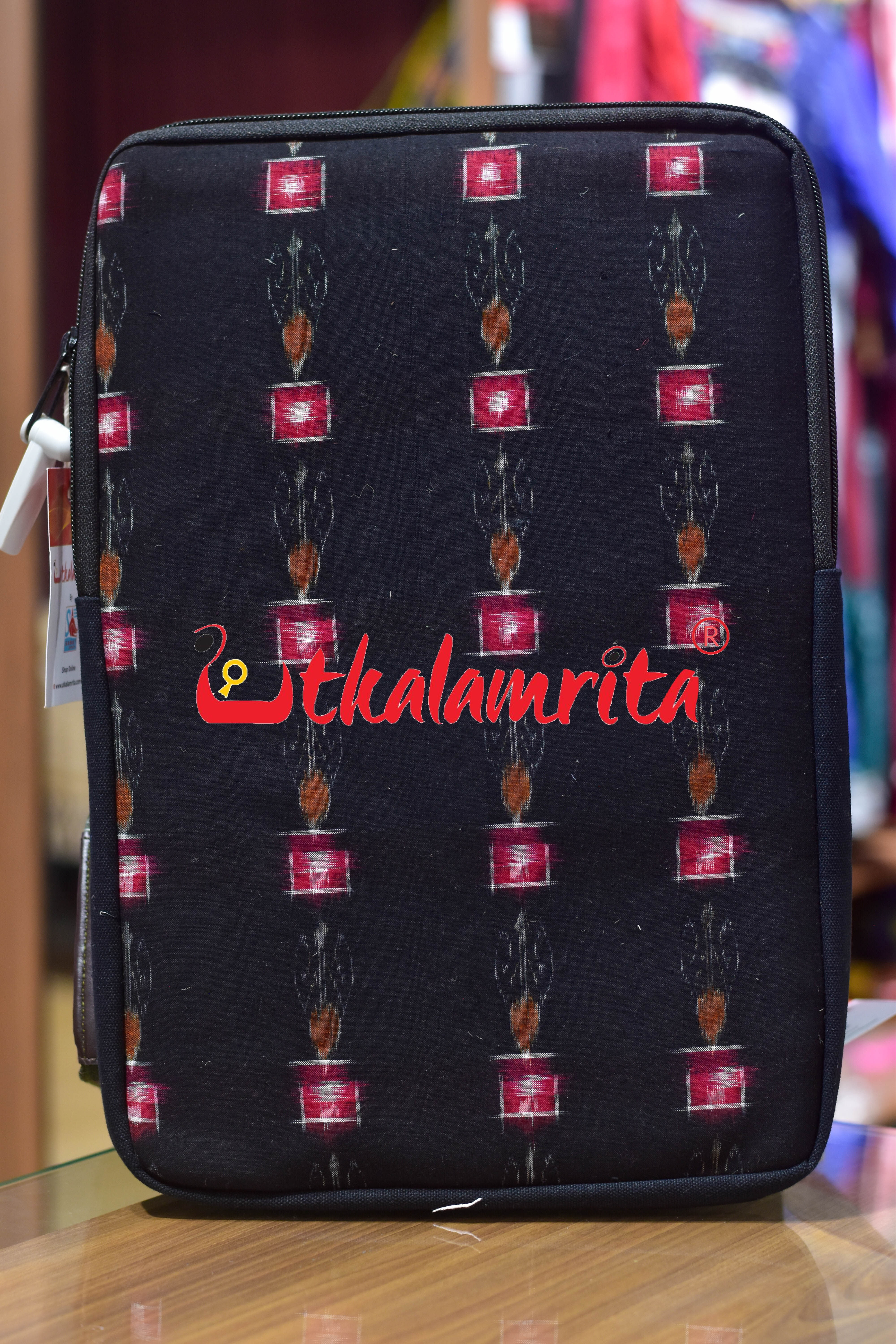 Black Red Labanga Pasapali Laptop Bag