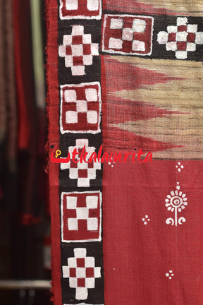 Ratha Jatra Pasapali Border Pattachitra Saree