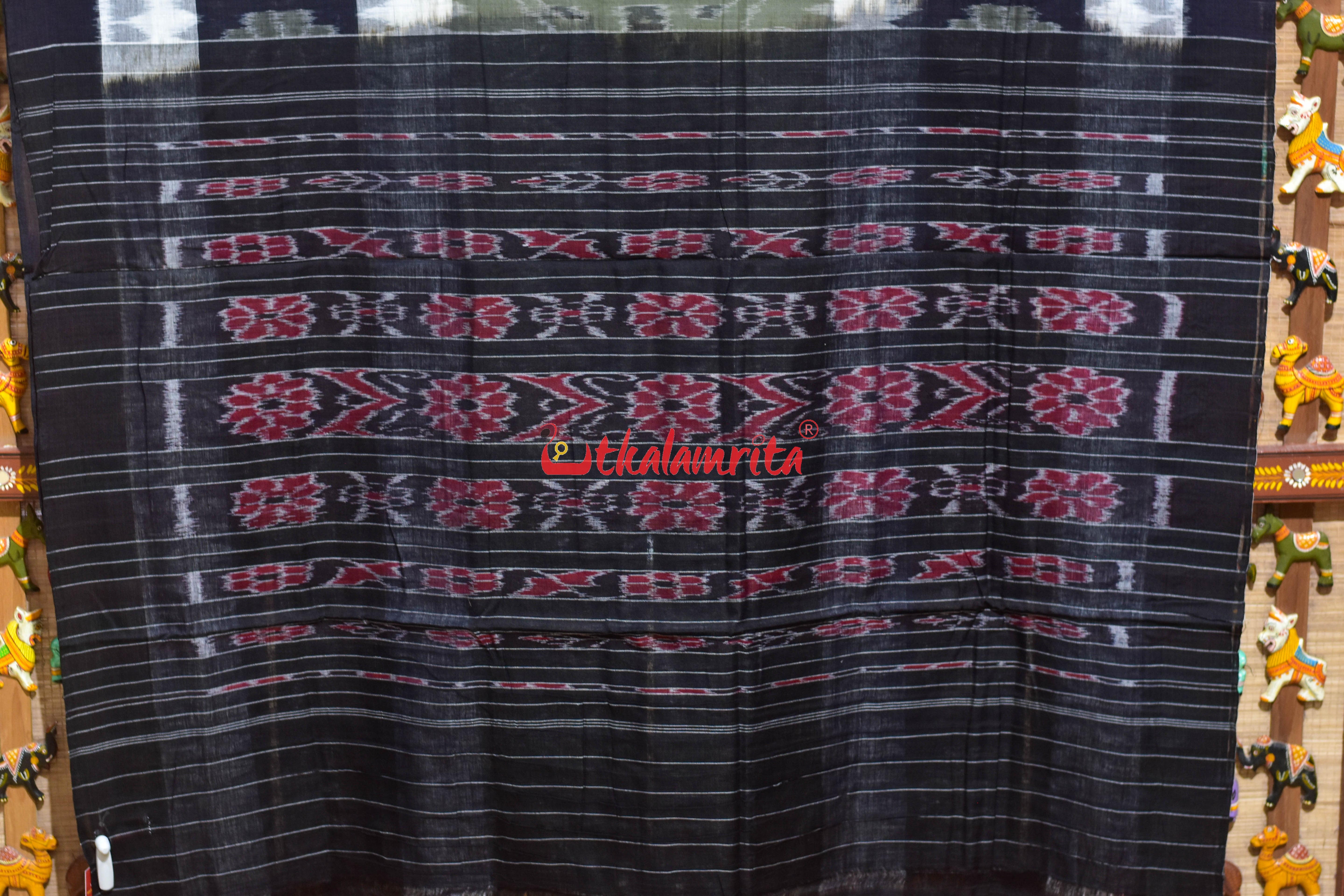 Olive 7D White Body Bandha Khandua Cotton Saree