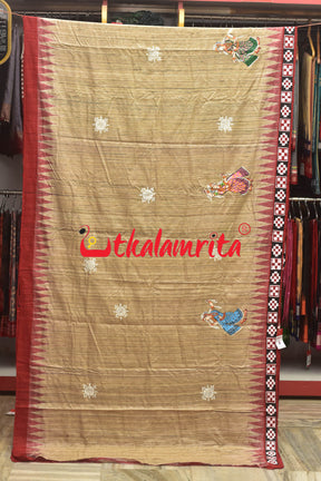 Ratha Jatra Pasapali Border Pattachitra Saree