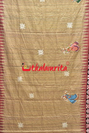 Ratha Jatra Pasapali Border Pattachitra Saree