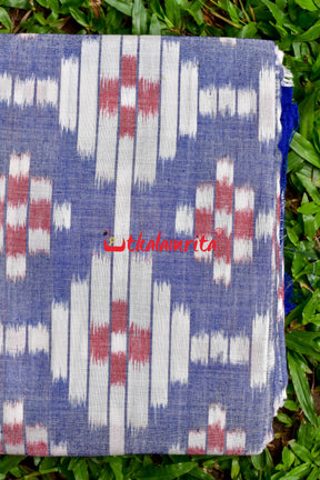 Blue Red White Kuthi Pasapali (Fabric)