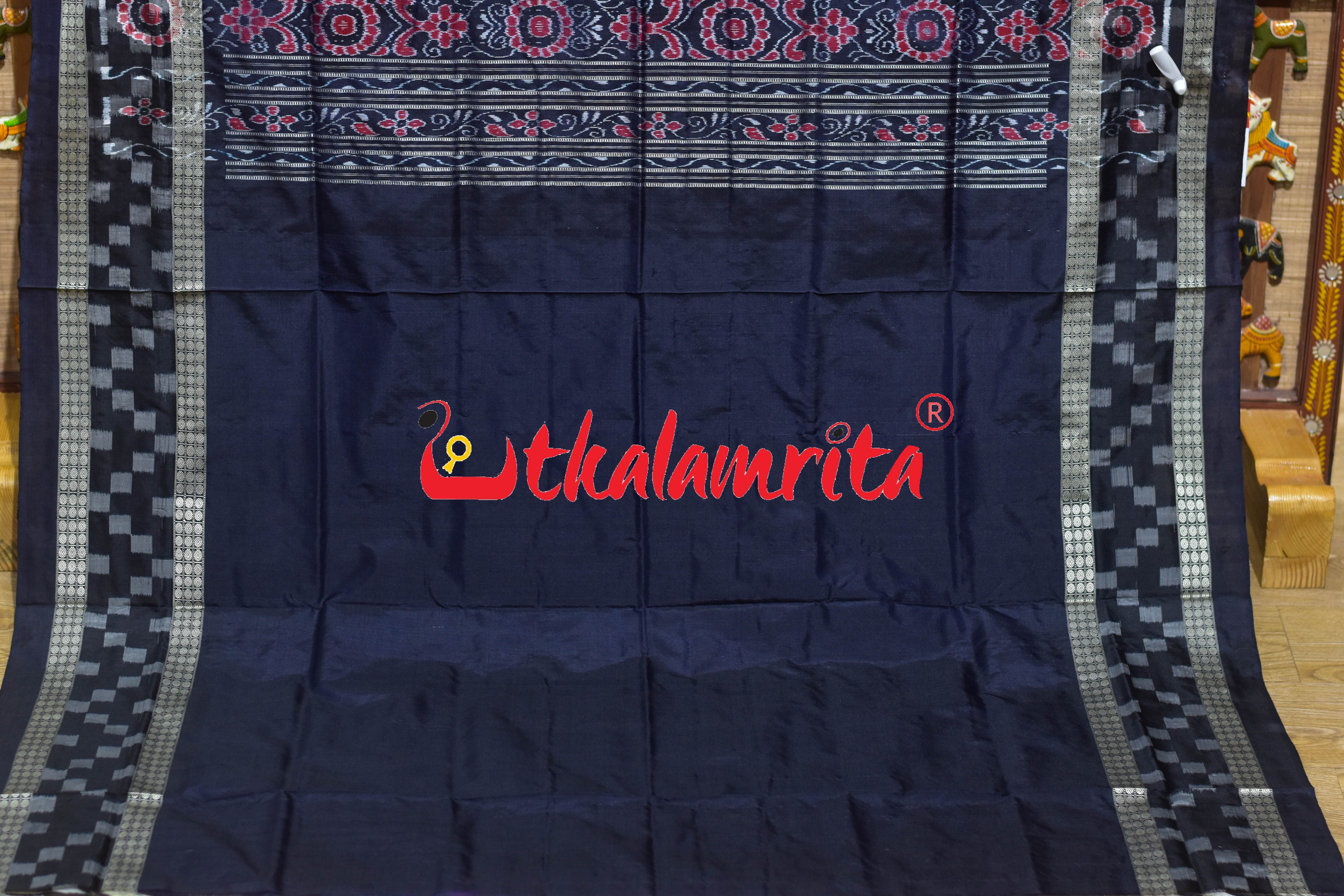 Border Pasapali Purple Buti Sambalpuri Silk Saree