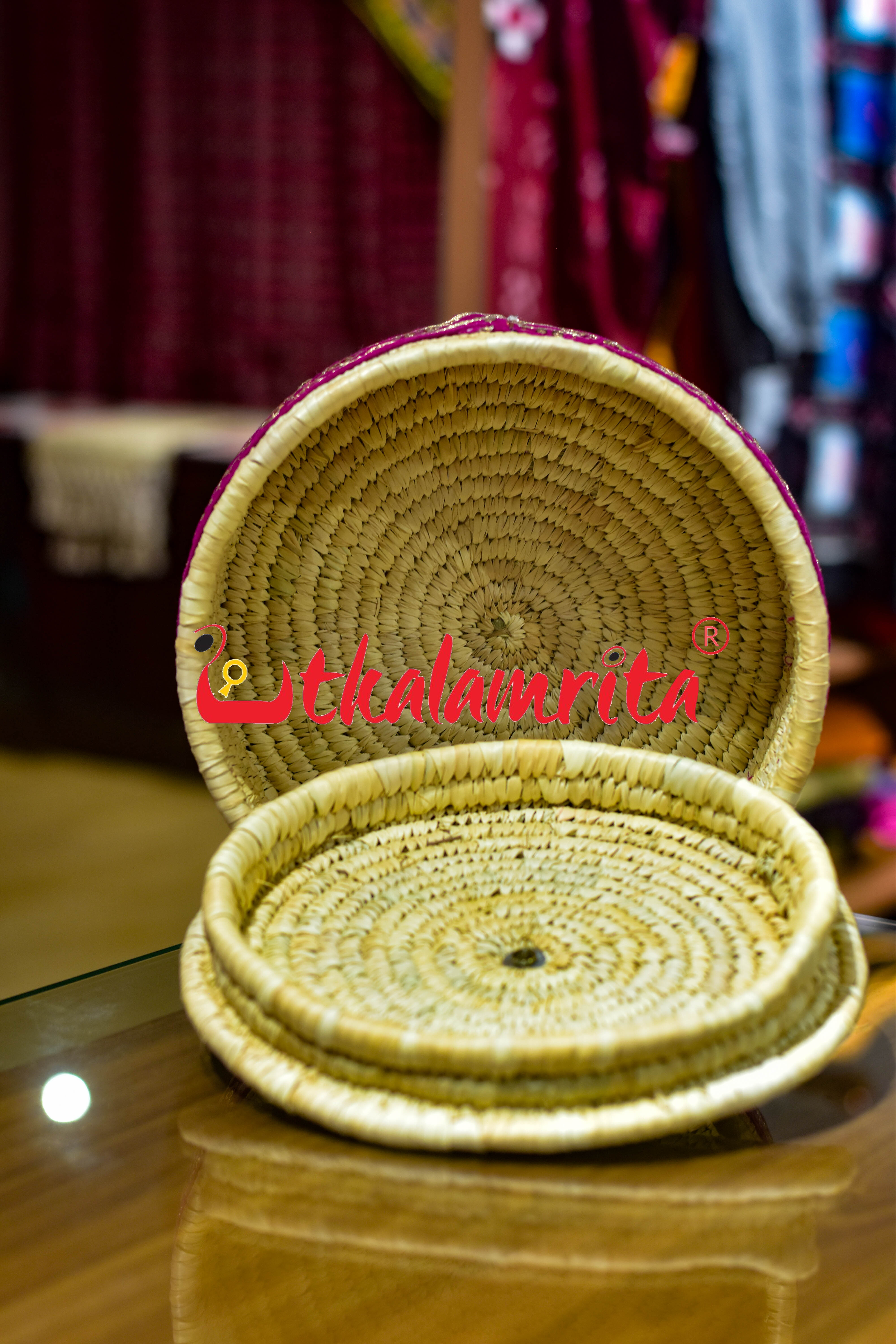 Binding Designer Roti Box with Pink Lace