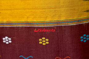 Yellow Maroon Mandira Gopalpur Tussar Saree