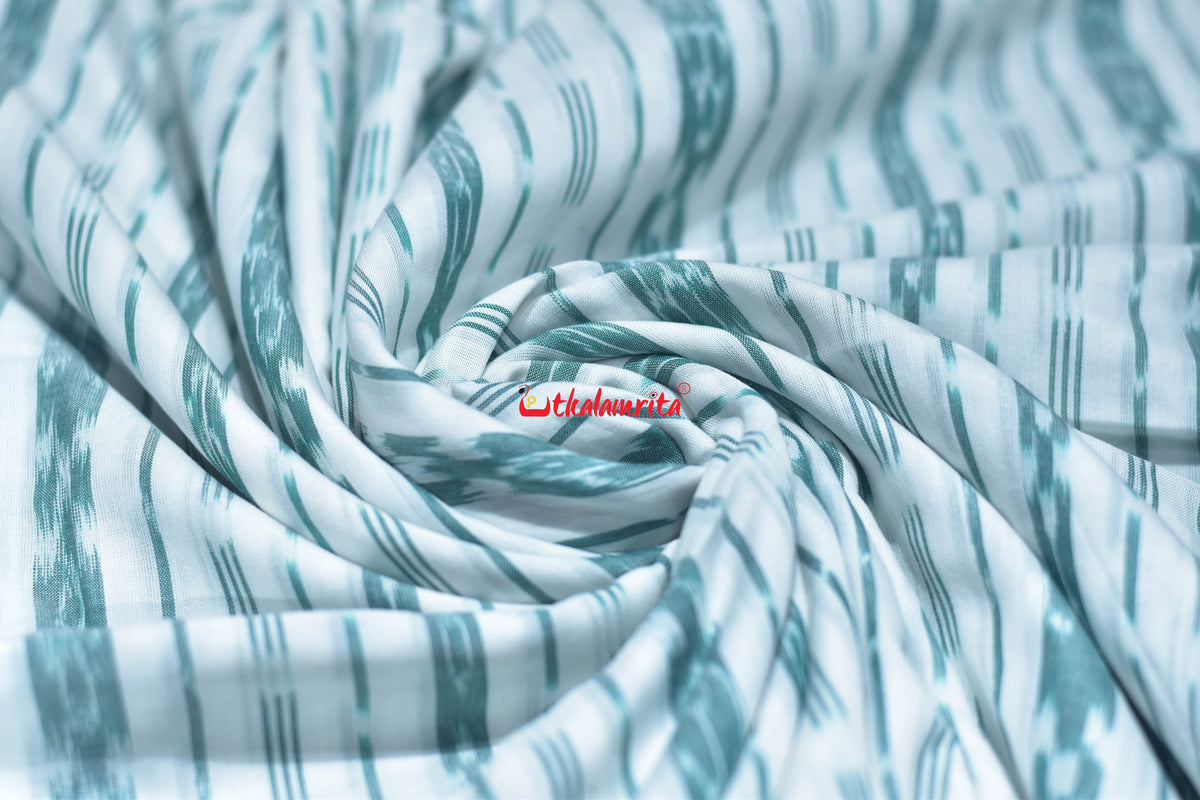 White Green Phula Labanga Cotton (Fabric)