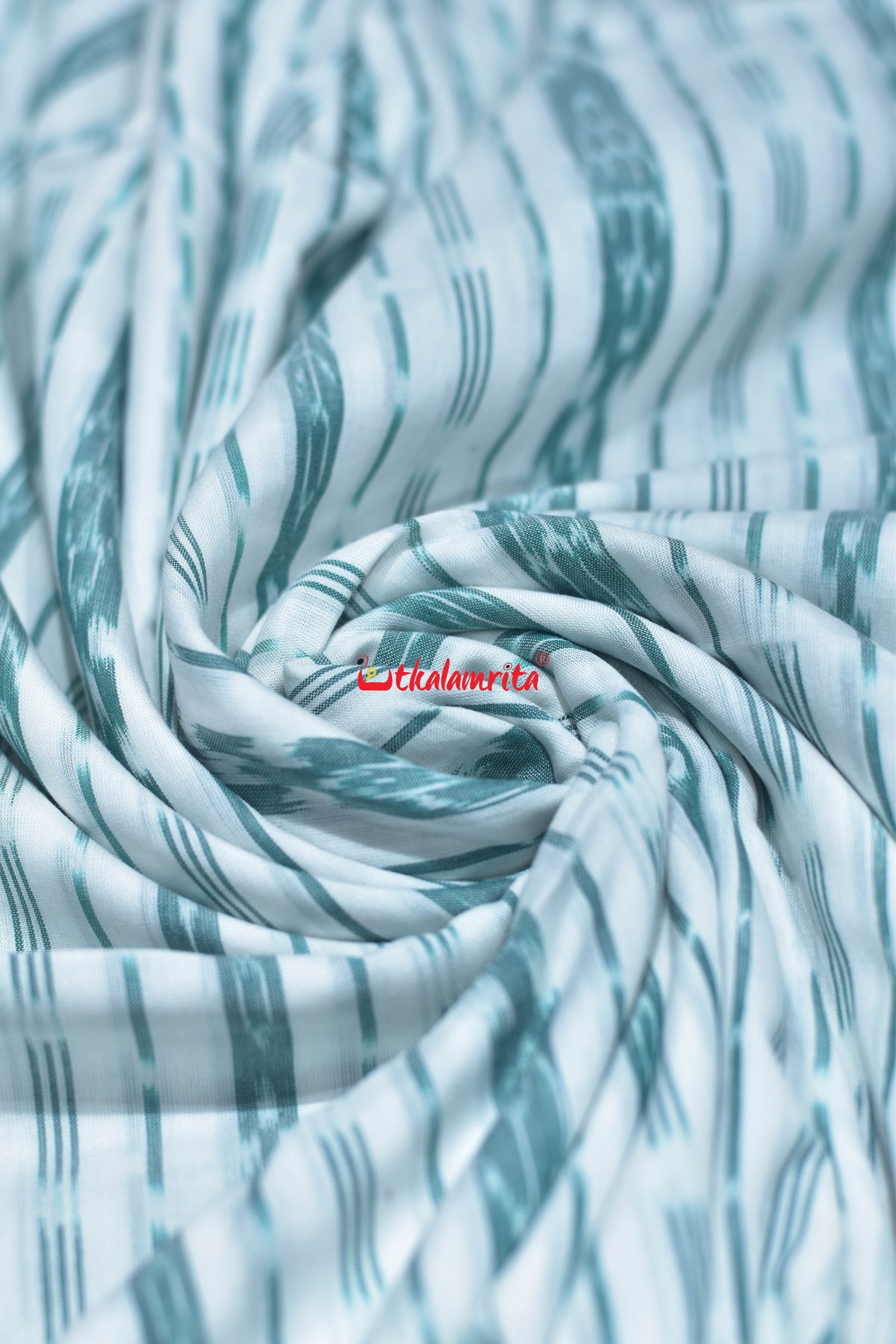 White Green Phula Labanga Cotton (Fabric)