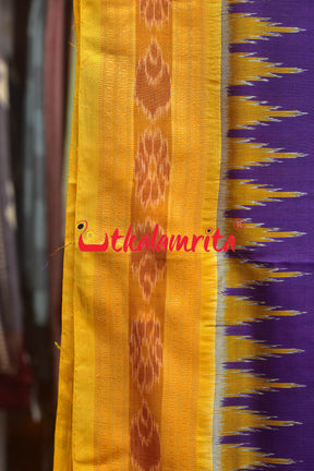 Jamun Tribal Phula Khandua Silk Saree