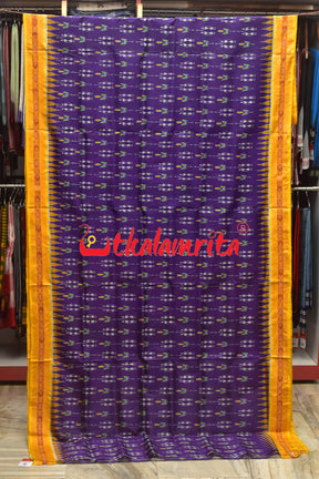 Jamun Tribal Phula Khandua Silk Saree