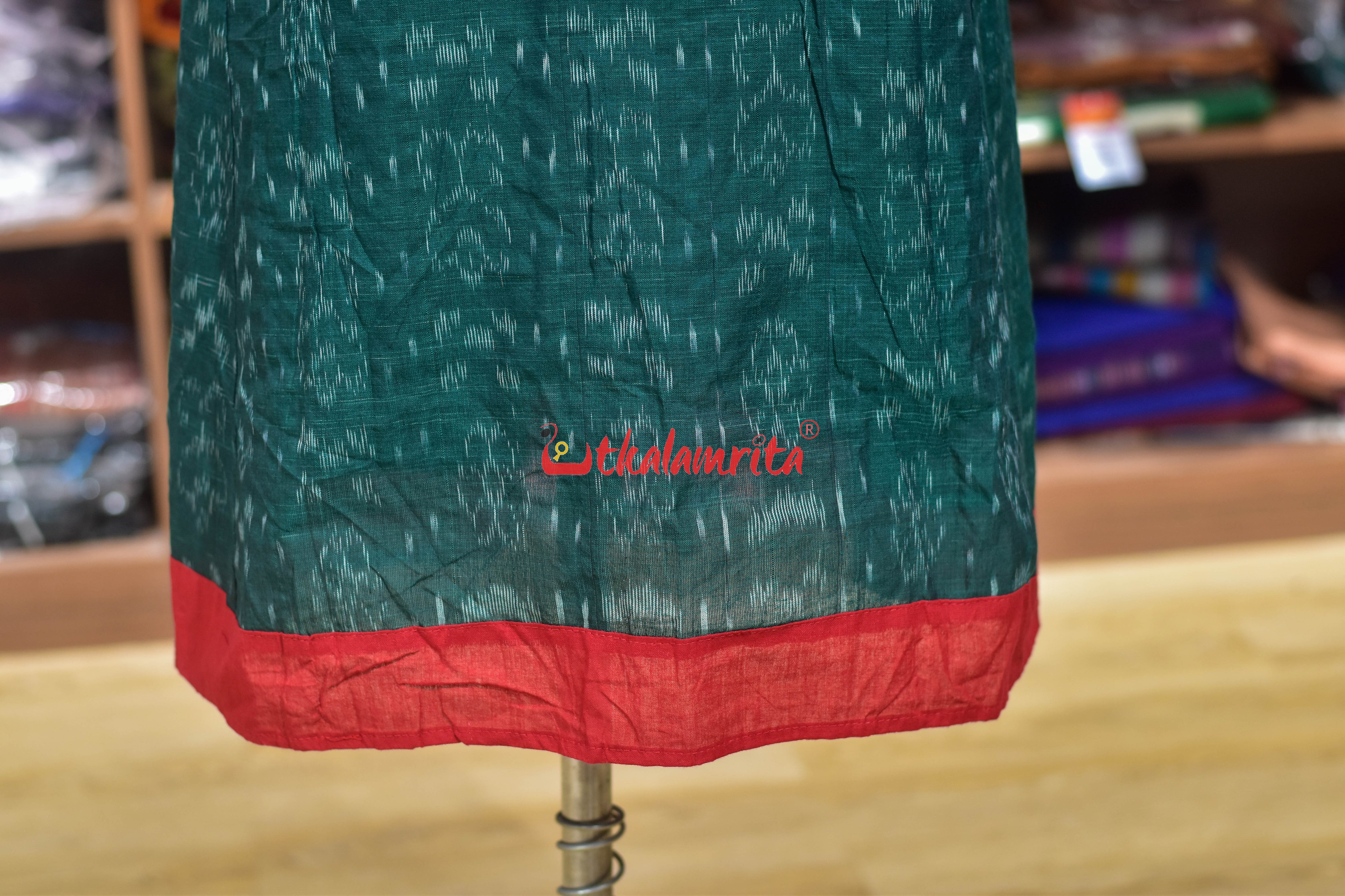 Green Flower with Middle Design (Anarkali)