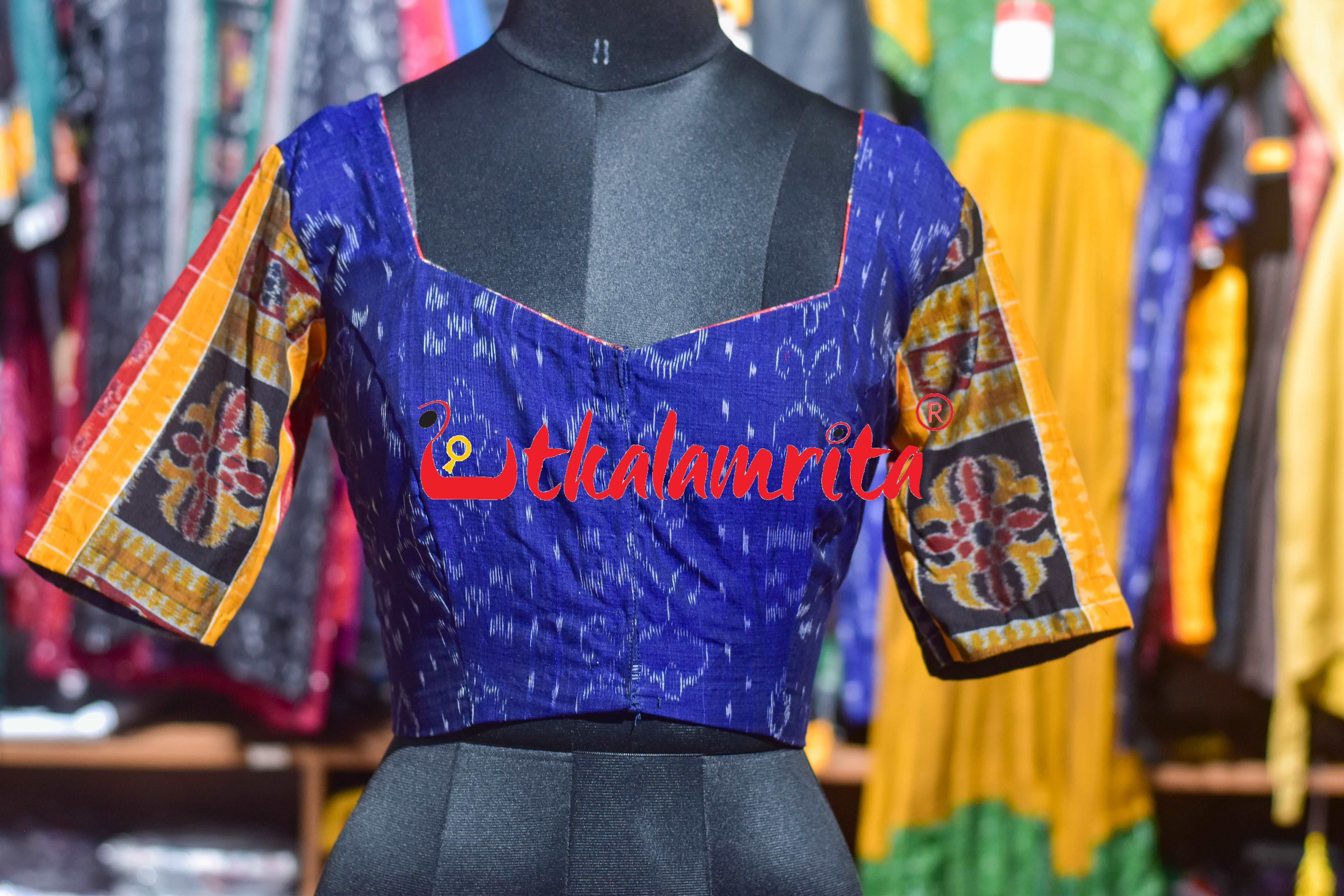Indigo Blue Flower Designer (Blouse)