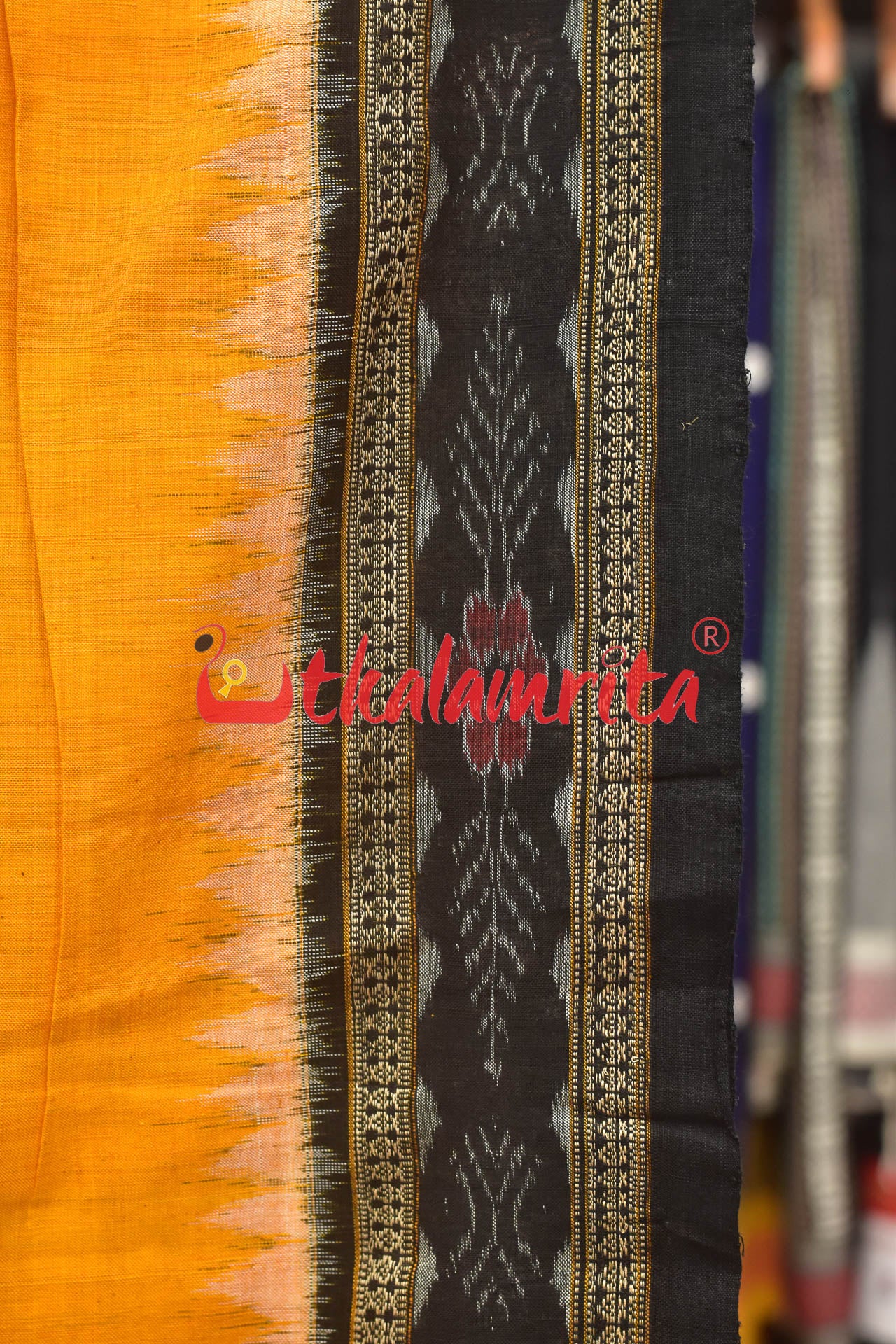 Black Sakta Sambalpuri Cotton Dress Set